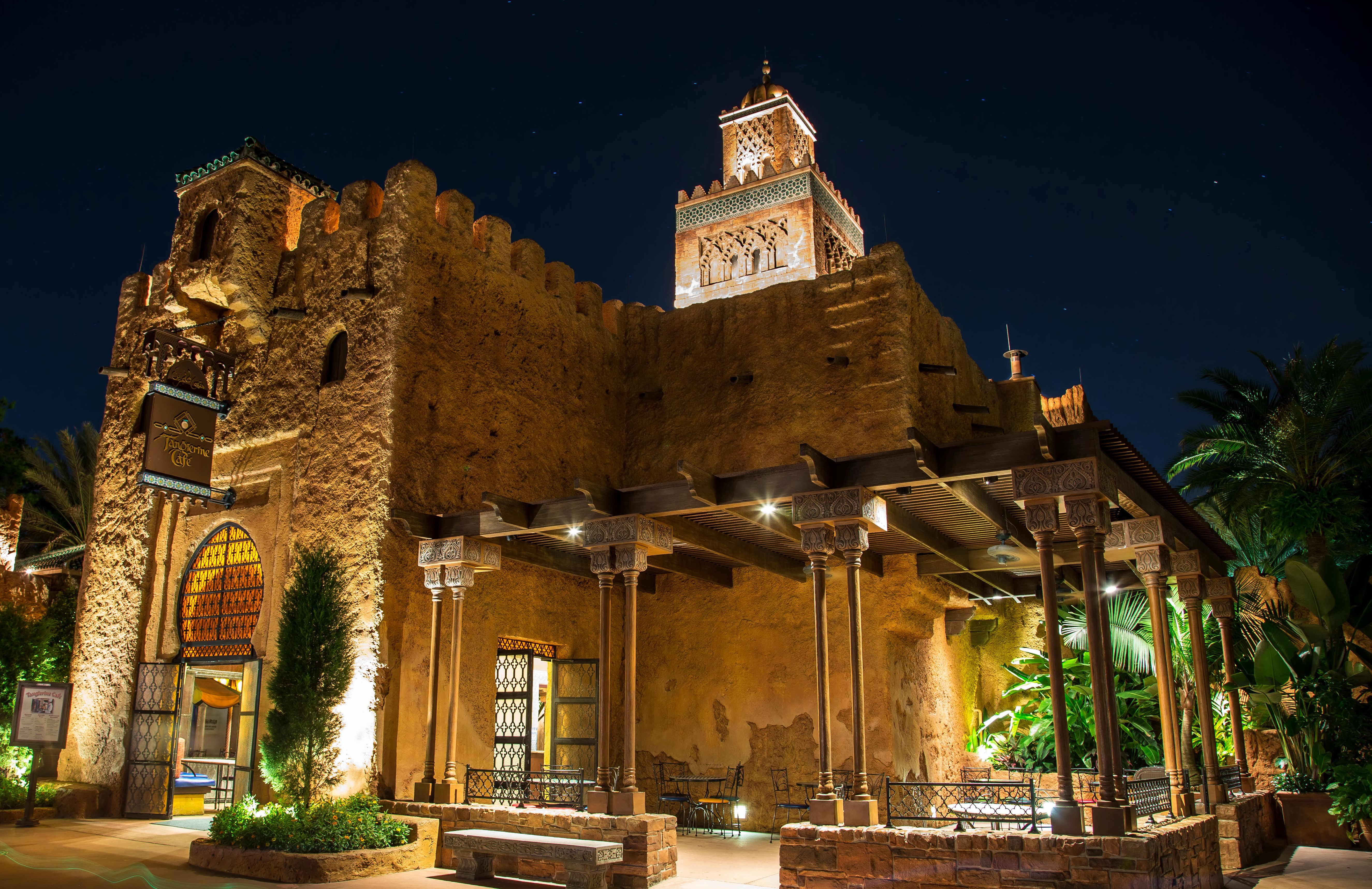 Moroccan Pavilion at Epcot at Night HD Wallpaper