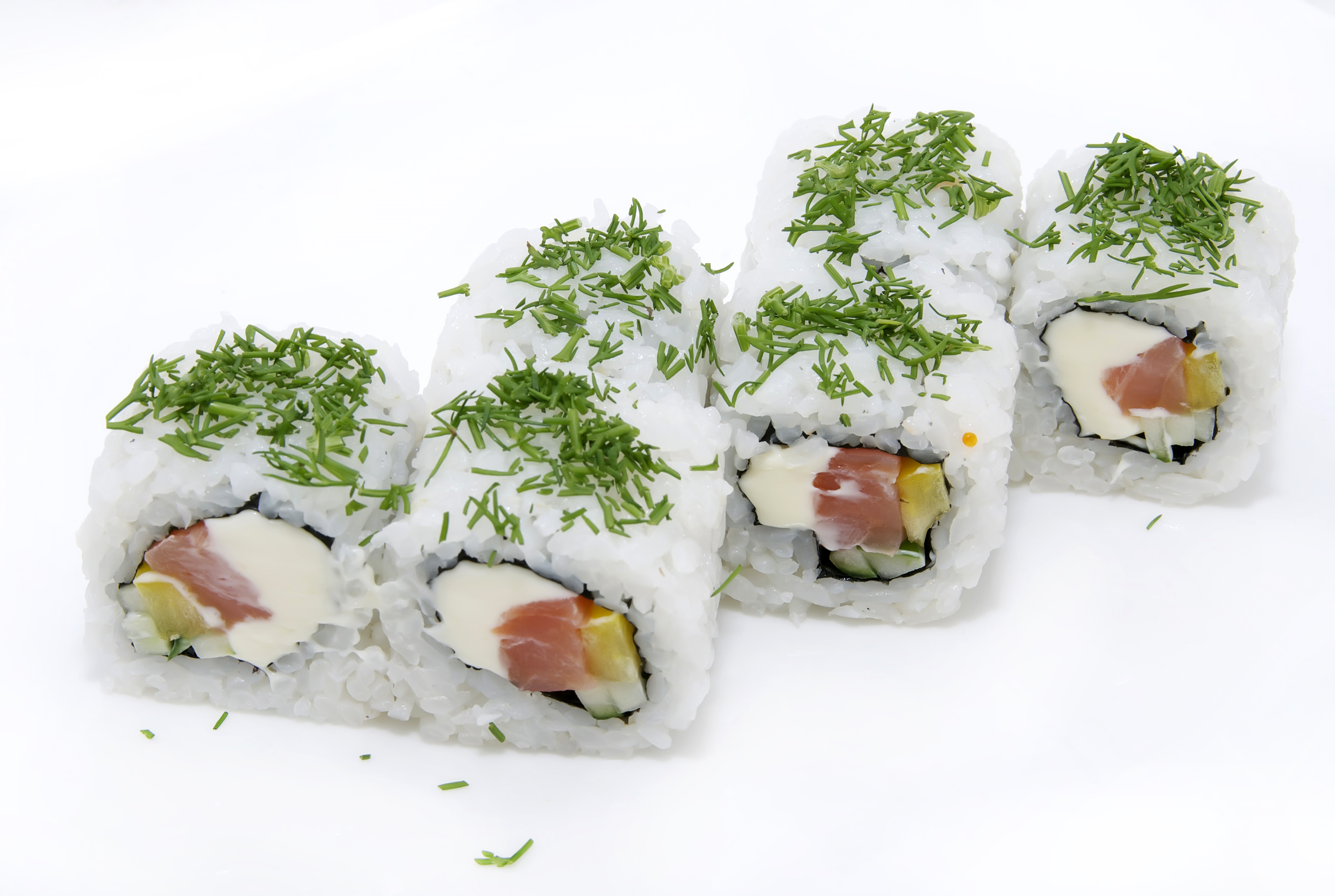 Sushi rolls with dill and cream cheese HD Wallpaper