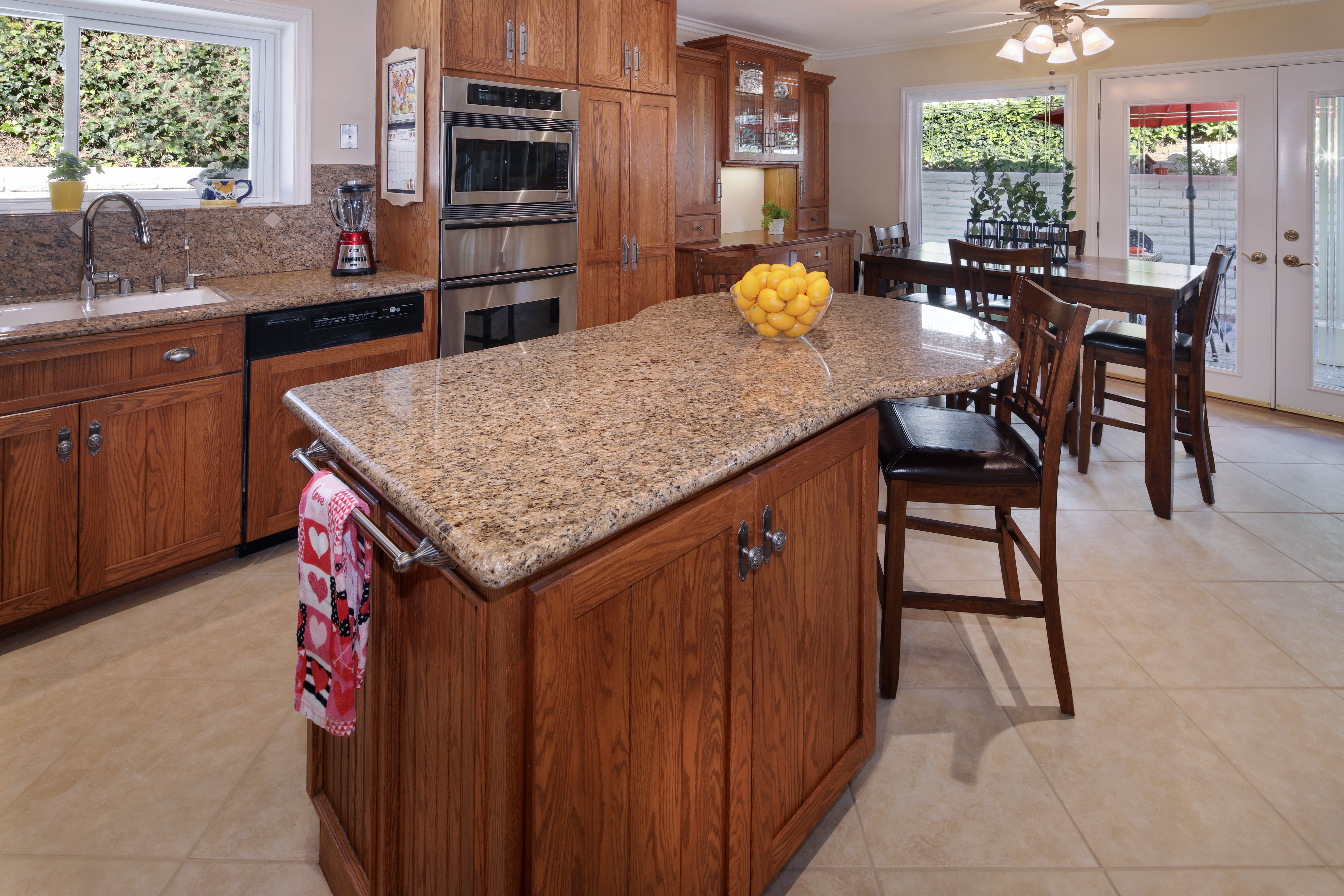 Kitchen Interior Design with Table and Chairs HD Wallpaper