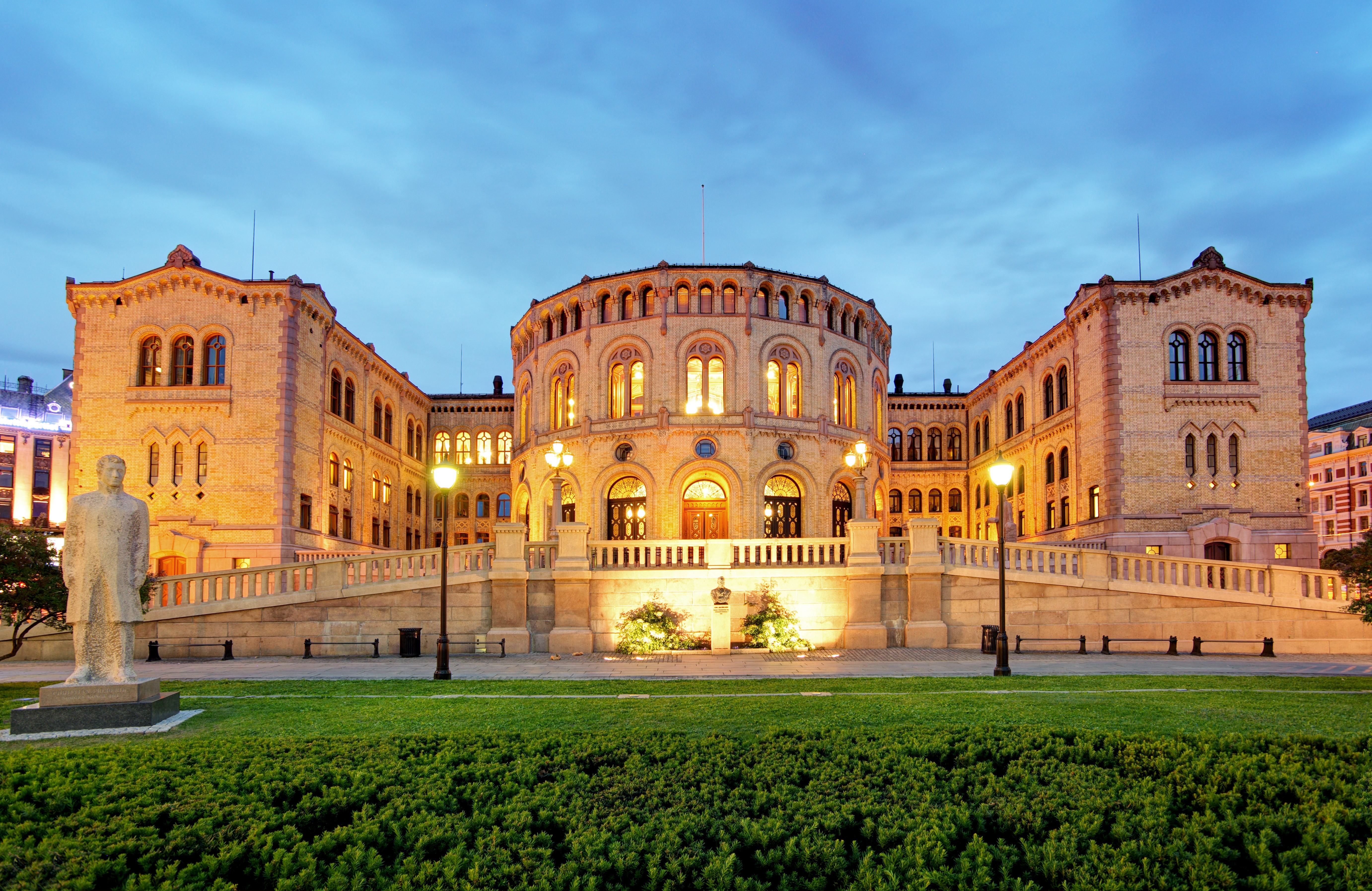 The Norwegian Parliament Building in Oslo HD Wallpaper