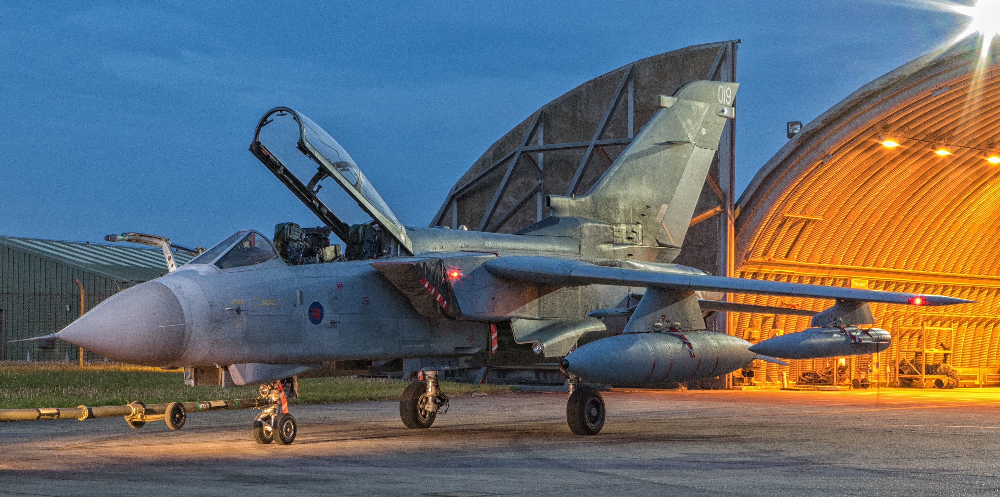 Panavia Tornado GR.4 bomber aircraft on tarmac HD Wallpaper