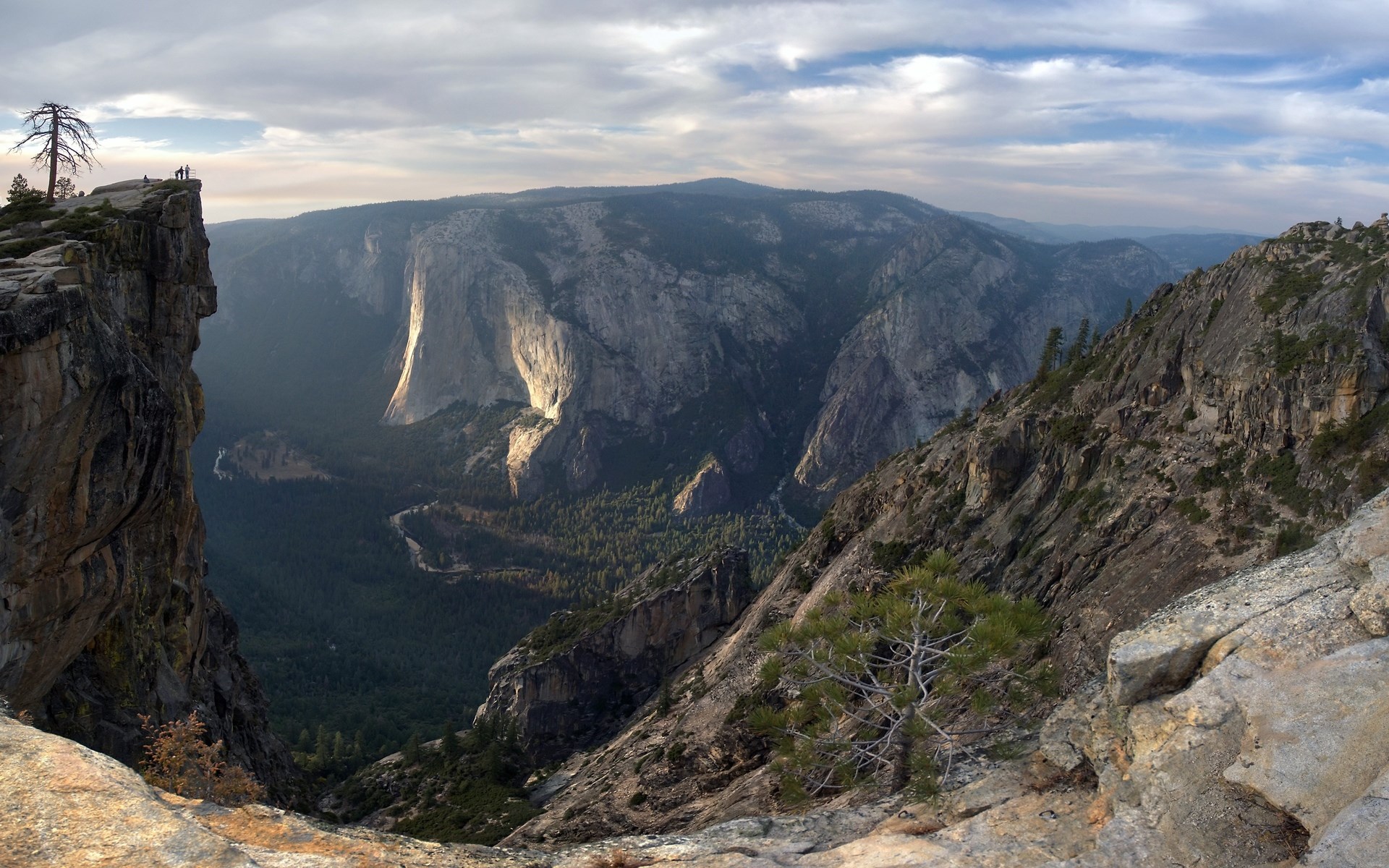 Yosemite Valley from Glacier Point at Sunset HD Wallpaper