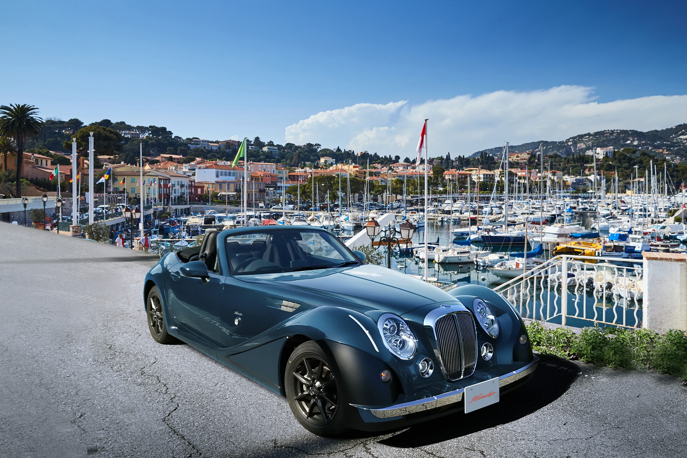 Mitsuoka Himiko Cabriolet in a Marina HD Wallpaper