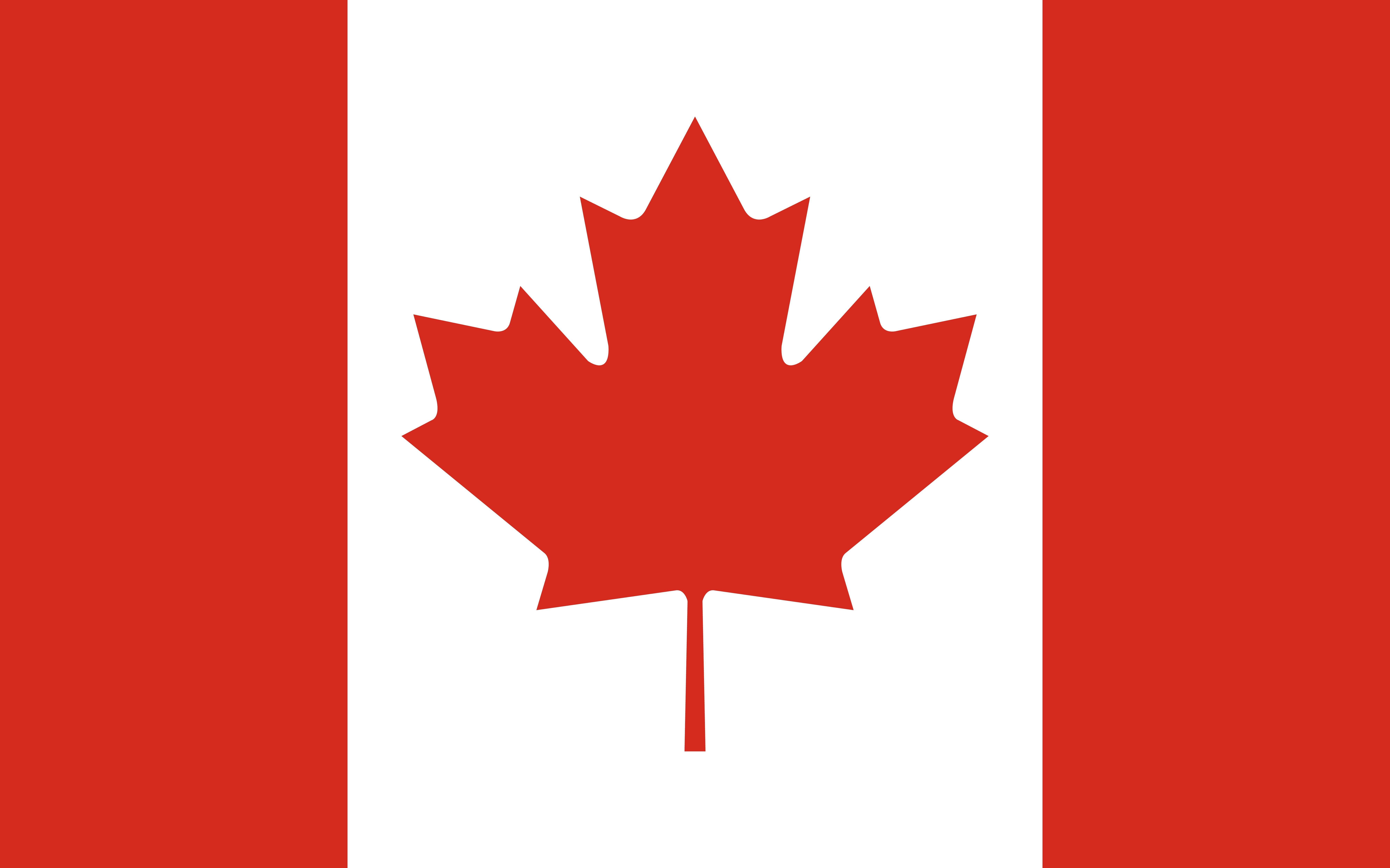 Flag of Canada with Maple Leaf HD Wallpaper