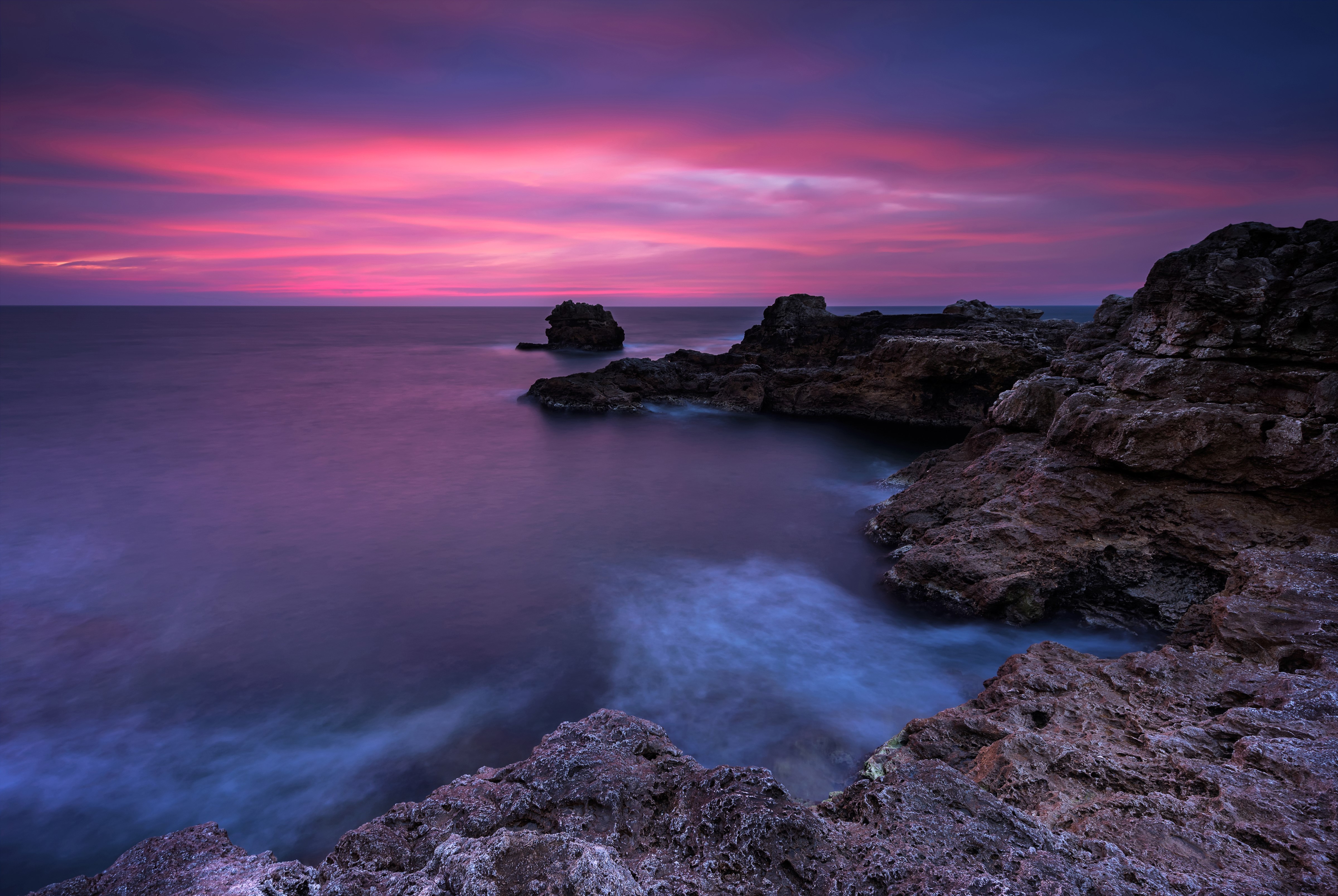 4K Stunning Bulgarian Sea Coast at Sunset HD Wallpaper