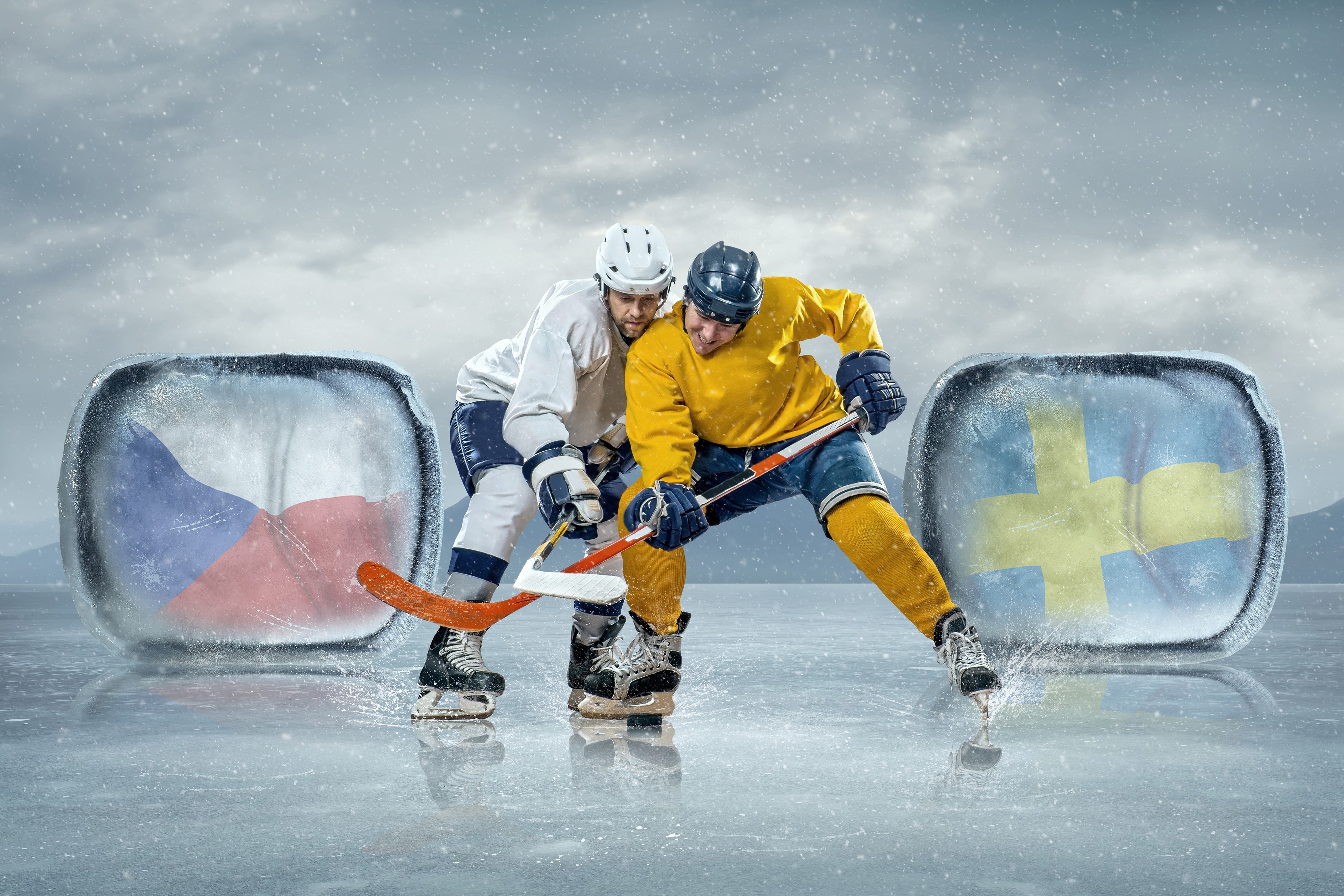 4K Hockey Game: Czech Republic vs. Sweden HD Wallpaper