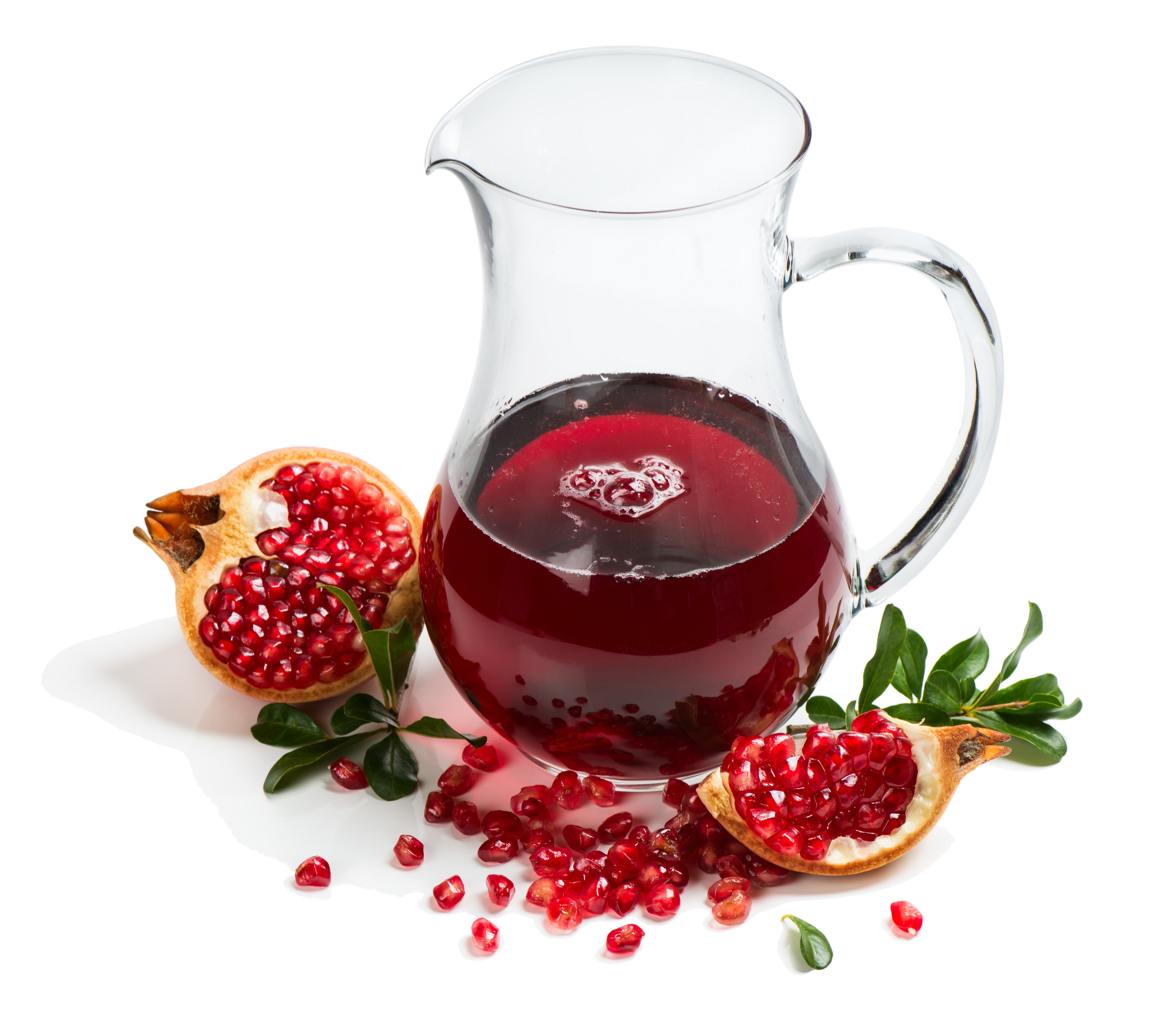 Pomegranate juice in a jug with pomegranates HD Wallpaper