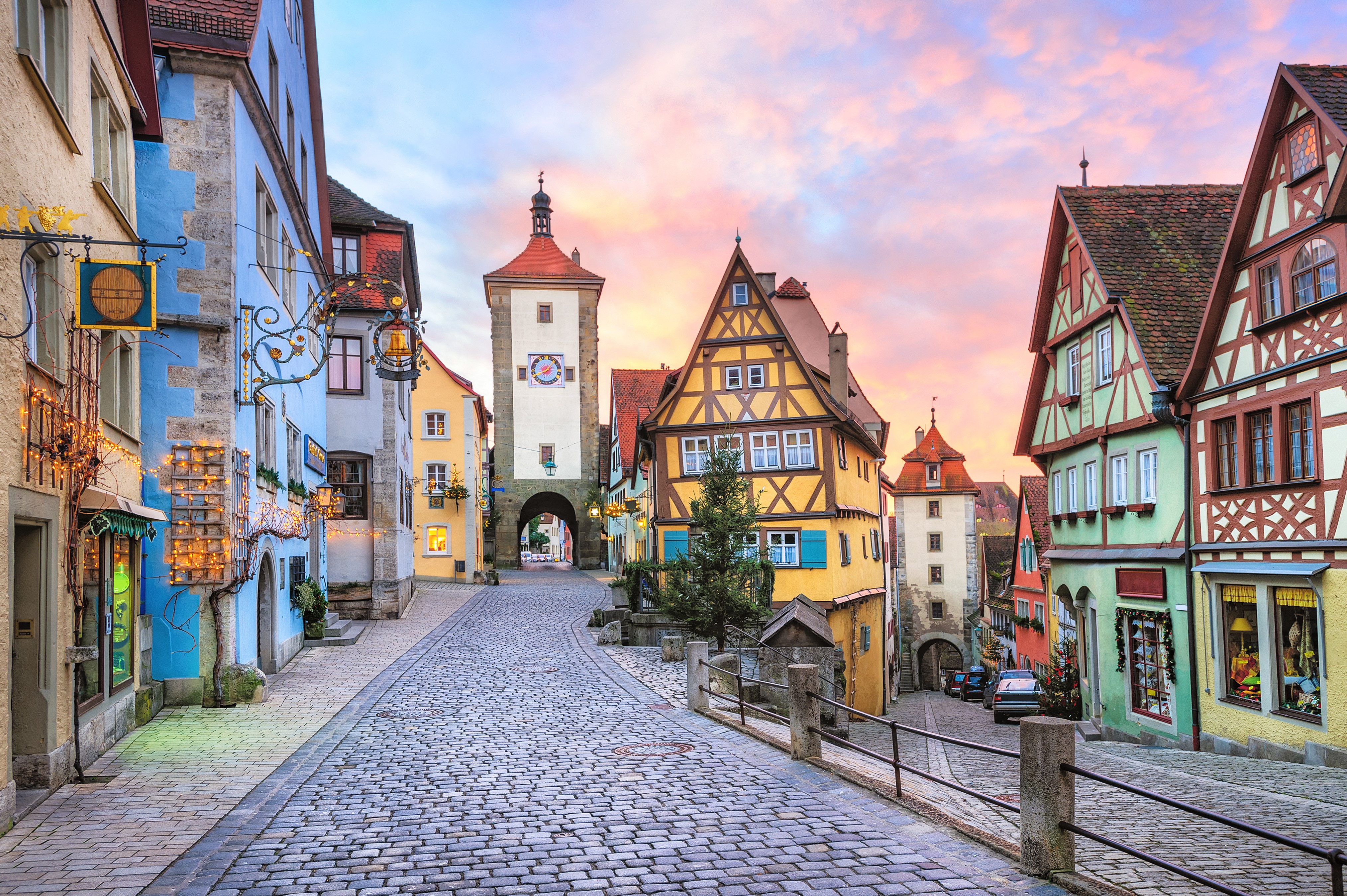 4K Rothenburg ob der Tauber Germany Street Houses HD Wallpaper