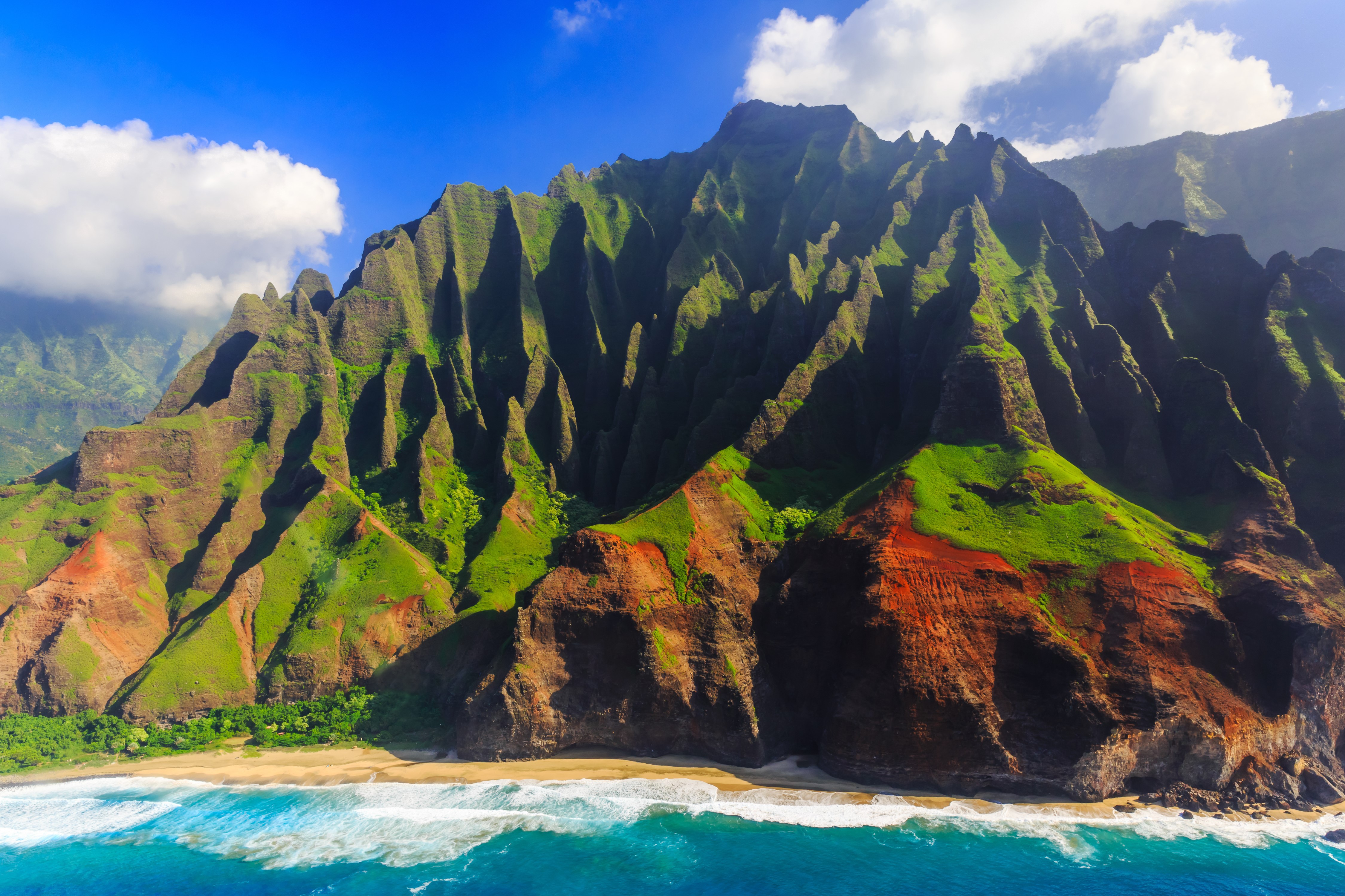 4K Na Pali Coast Mountains Kauai Hawaii HD Wallpaper