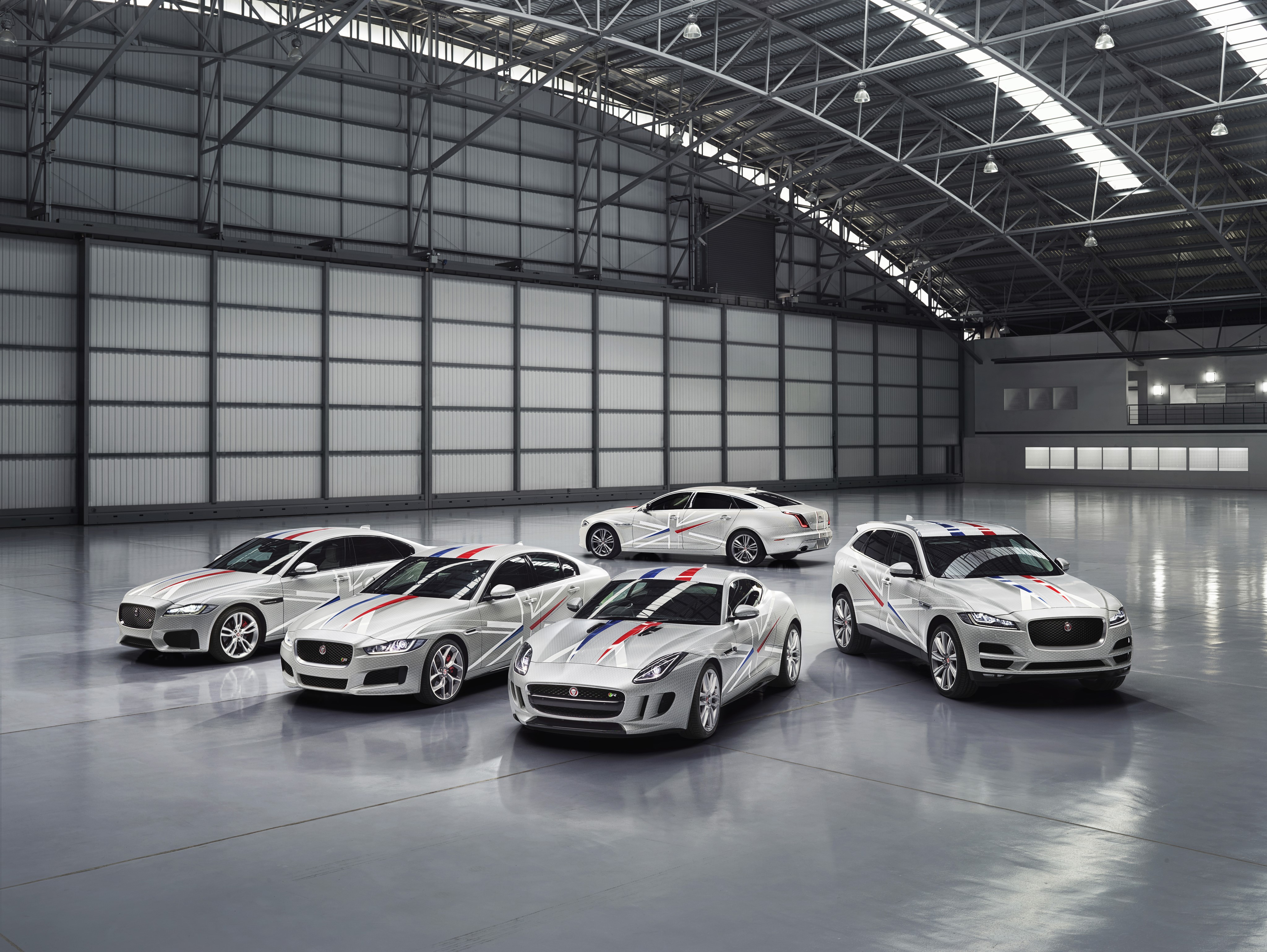 Jaguar Cars in a Warehouse HD Wallpaper