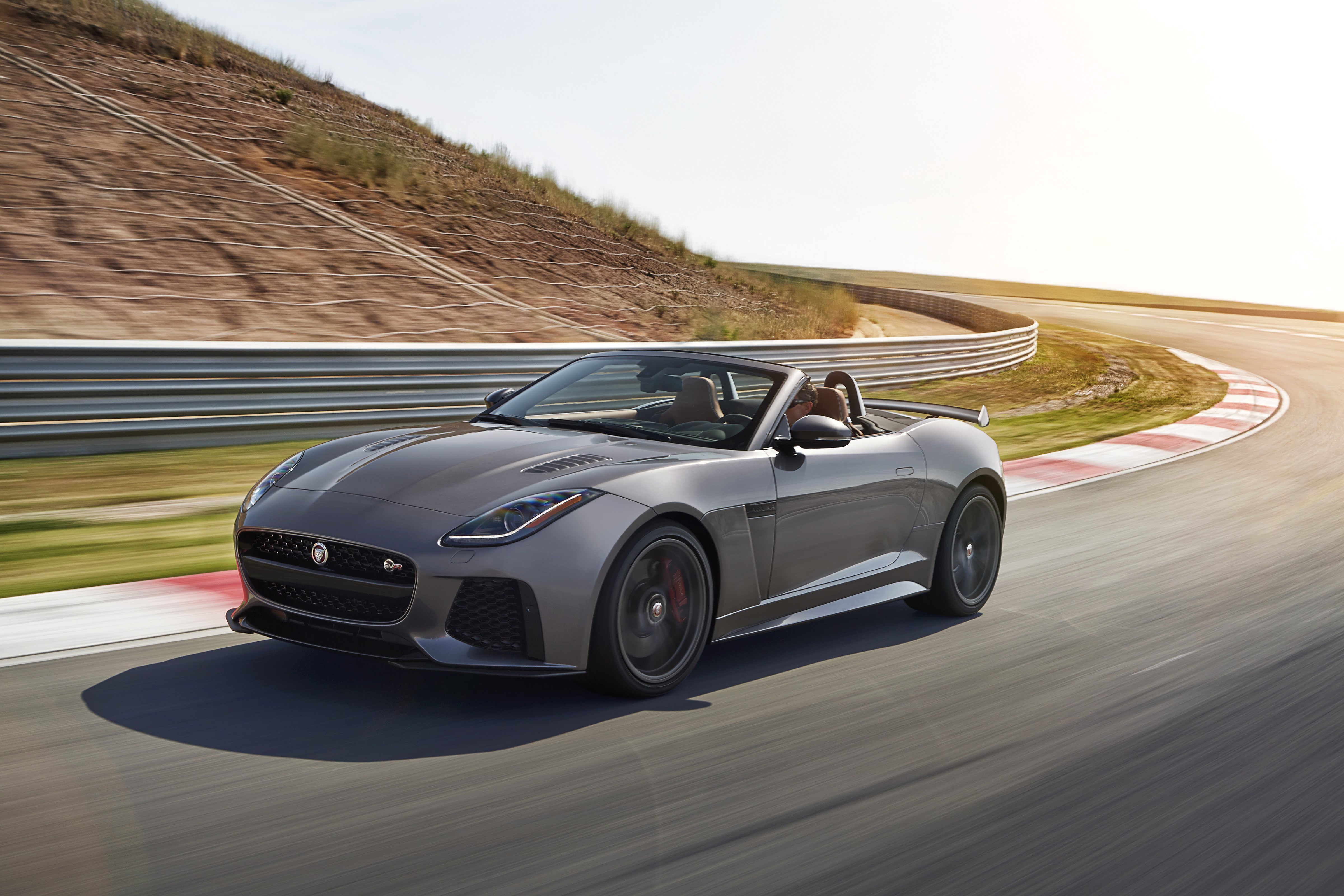 2016 Jaguar F-Type SVR Convertible on Track HD Wallpaper