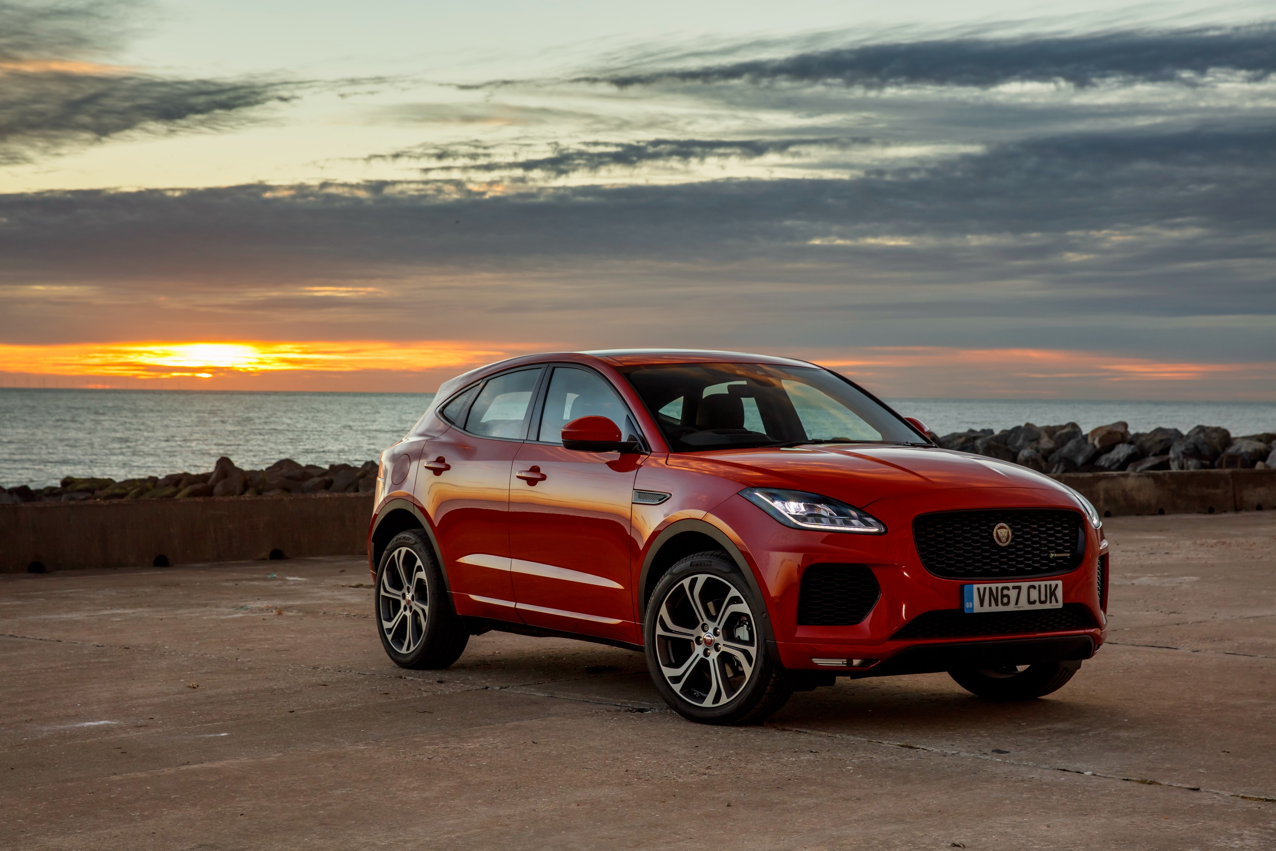 Red 2017 Jaguar E-Pace R-Dynamic First Edition HD Wallpaper