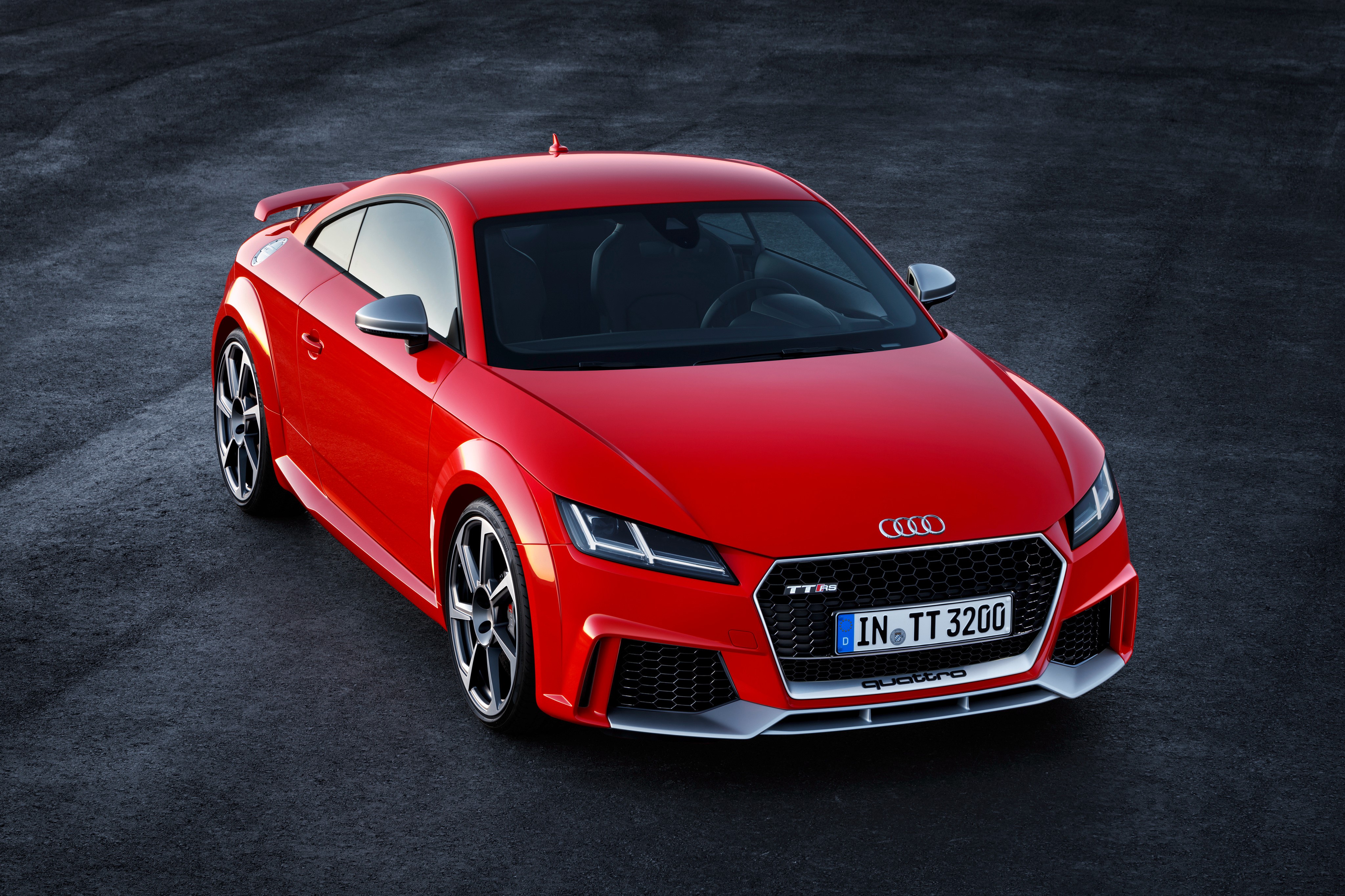 Red Audi TT RS Quattro Coupe HD Wallpaper