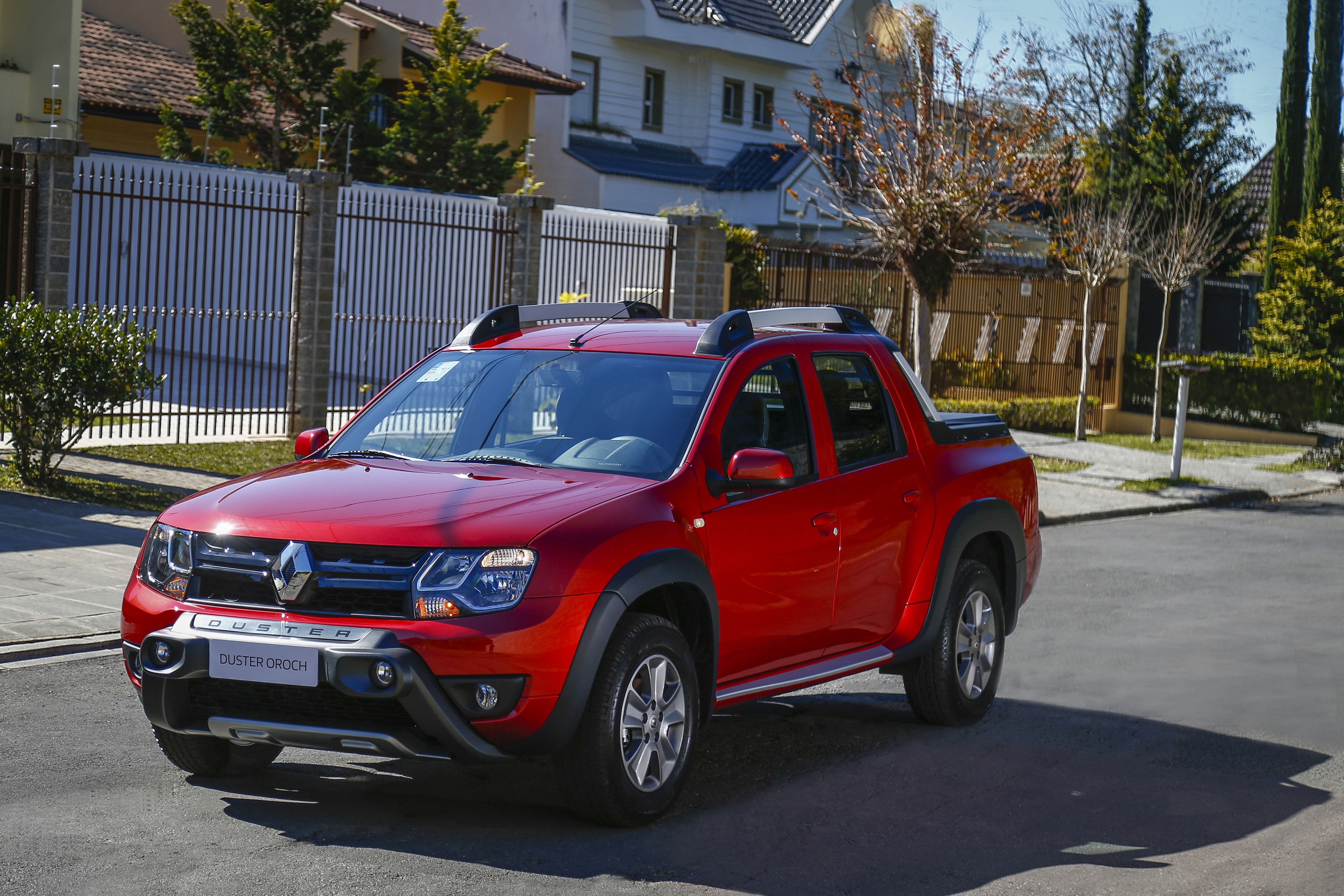 Red Renault Duster Oroch Pickup Truck HD Wallpaper