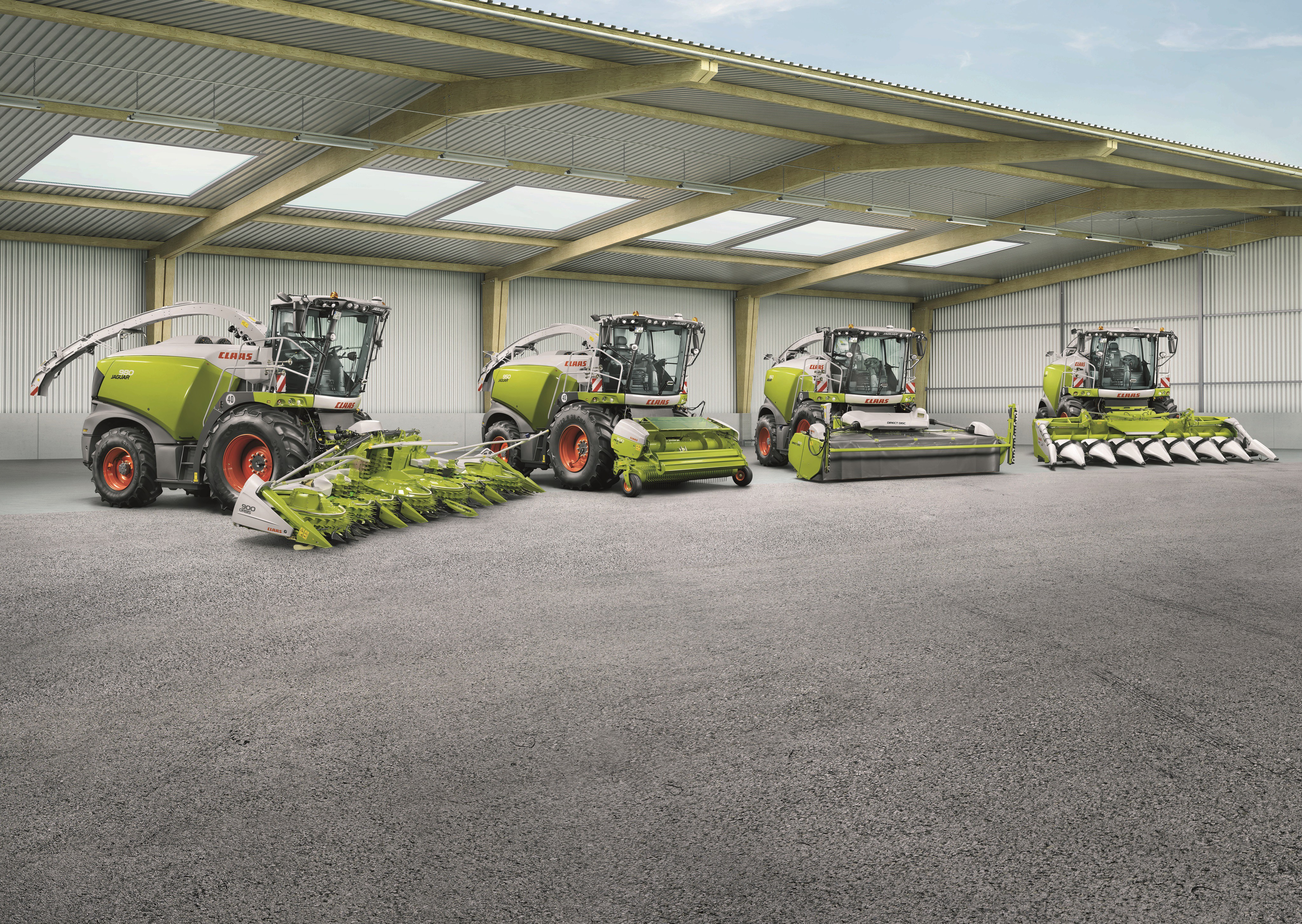 Claas Jaguar 980 and 950 agricultural machinery HD Wallpaper