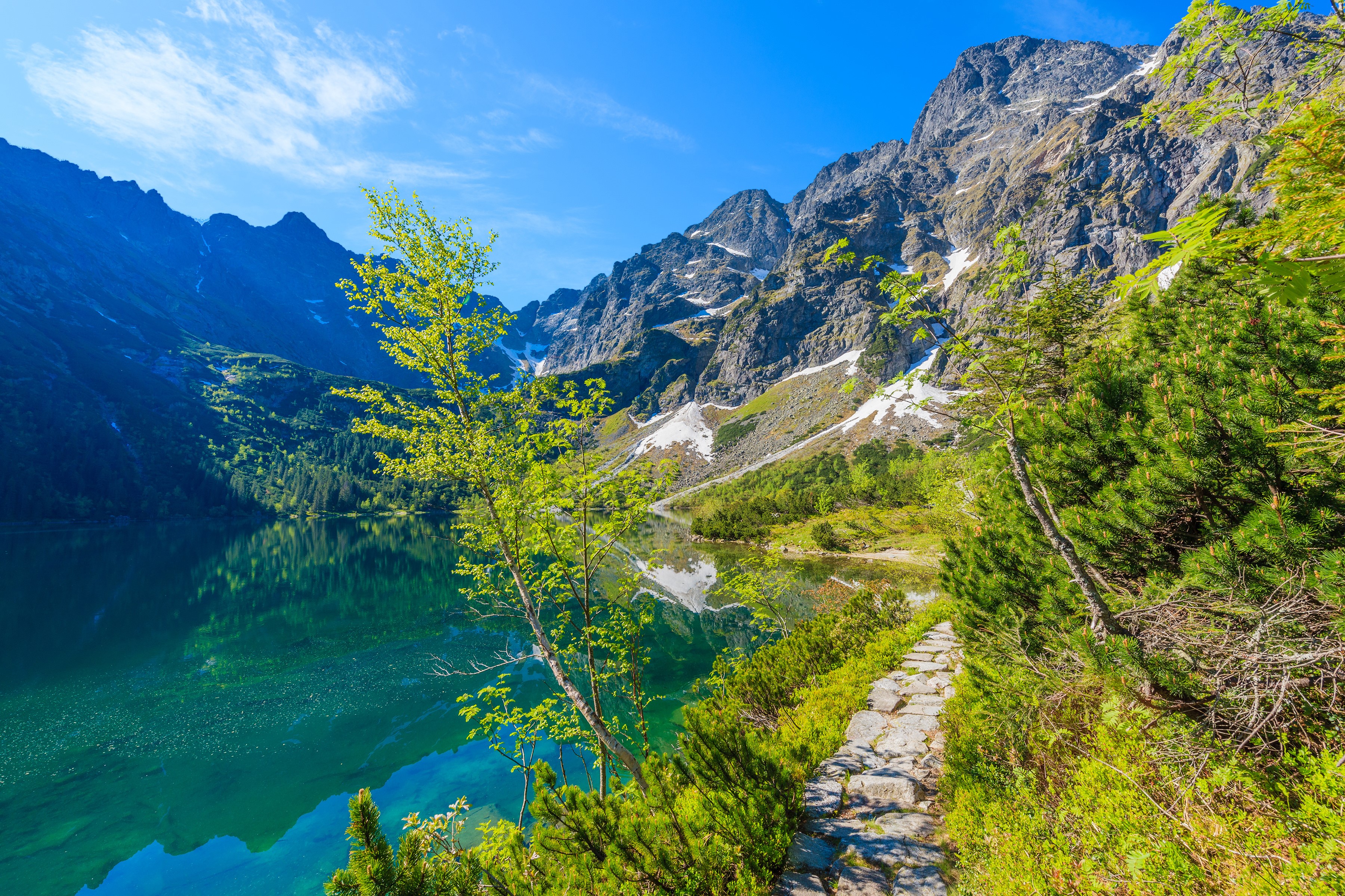 Morskie Oko lake in Tatra Mountains, Poland HD Wallpaper