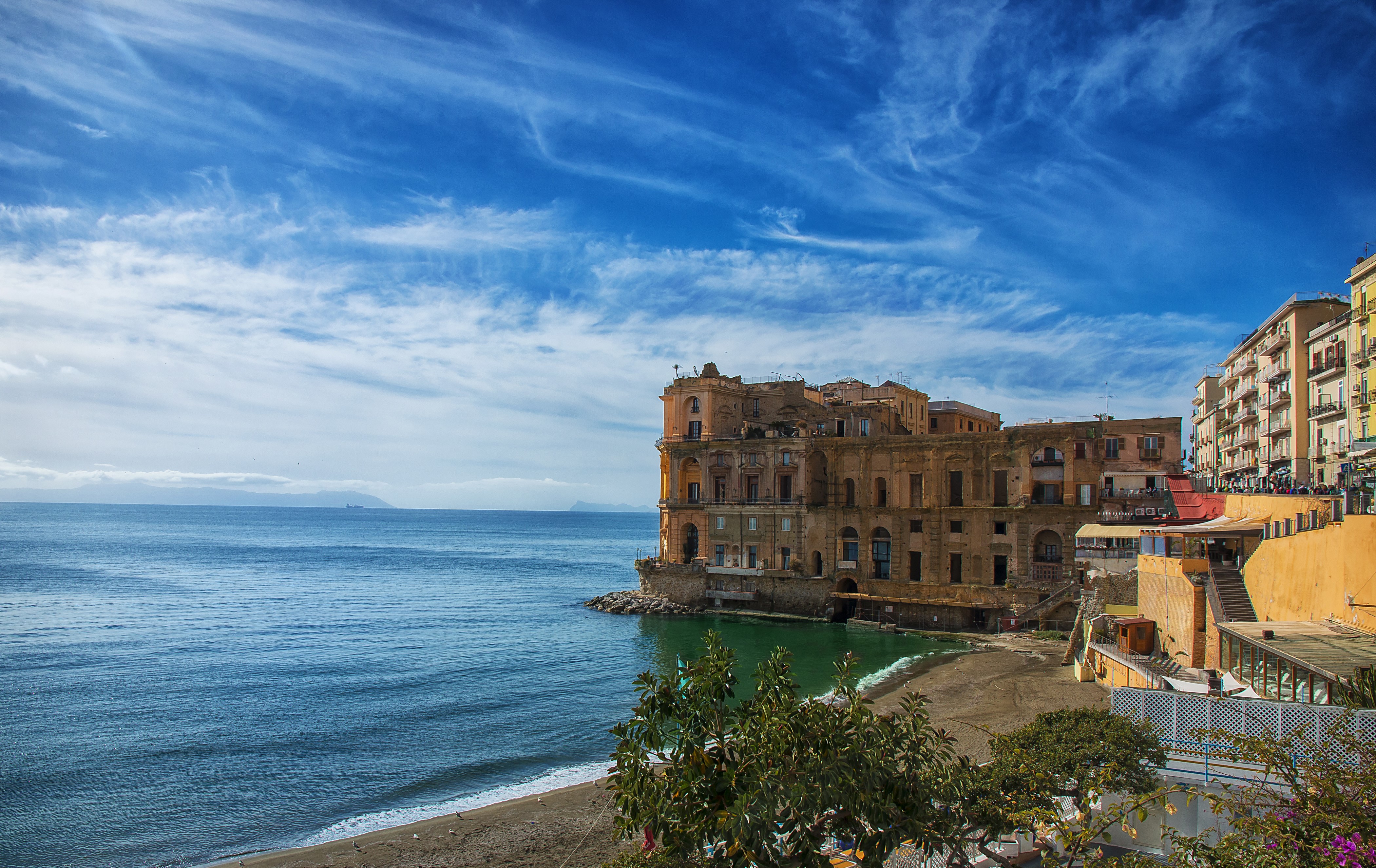 Palazzo Donna Anna, Napoli, Italy Coastline HD Wallpaper