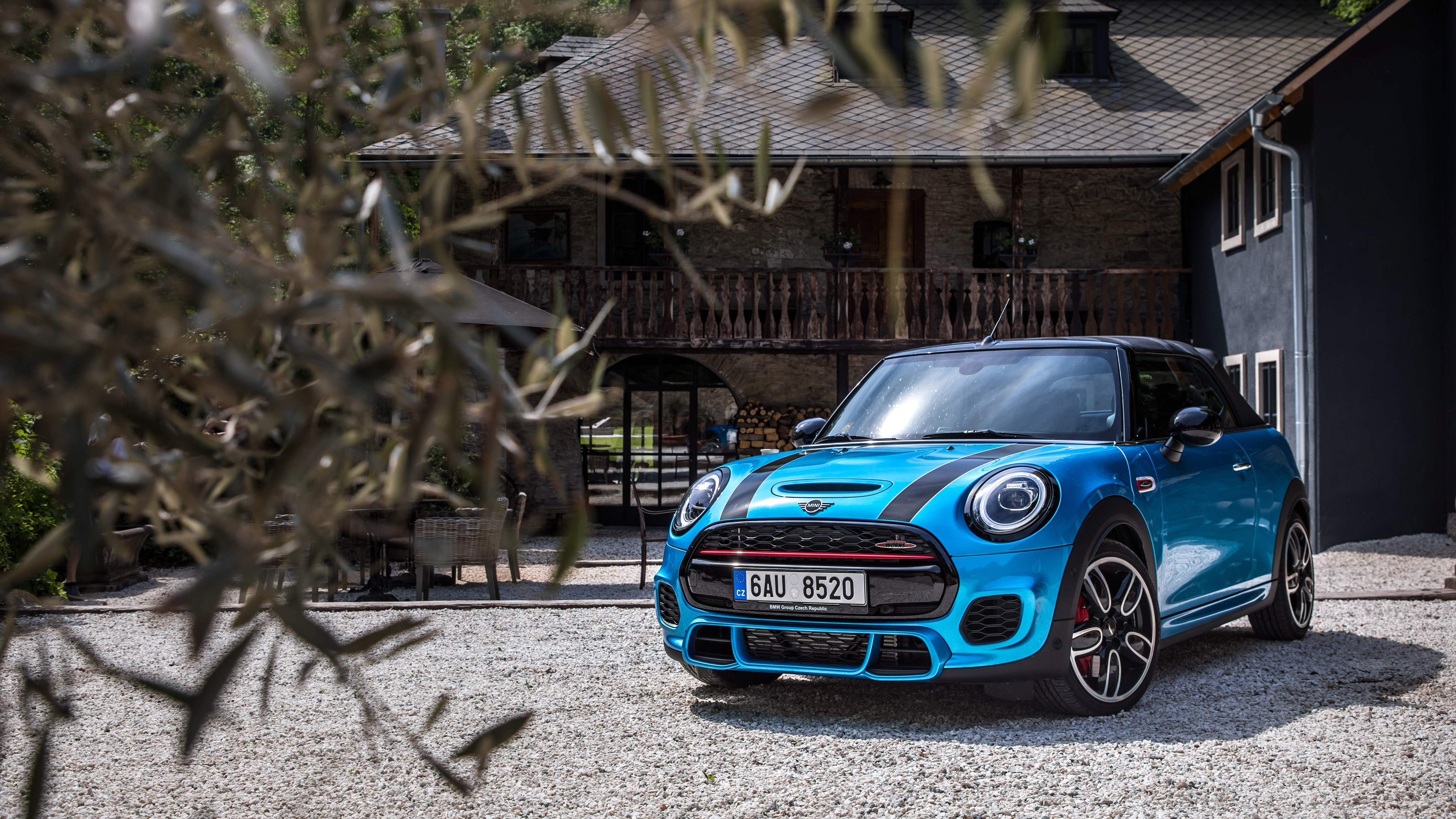 Mini John Cooper Works Cabriolet in Light Blue HD Wallpaper