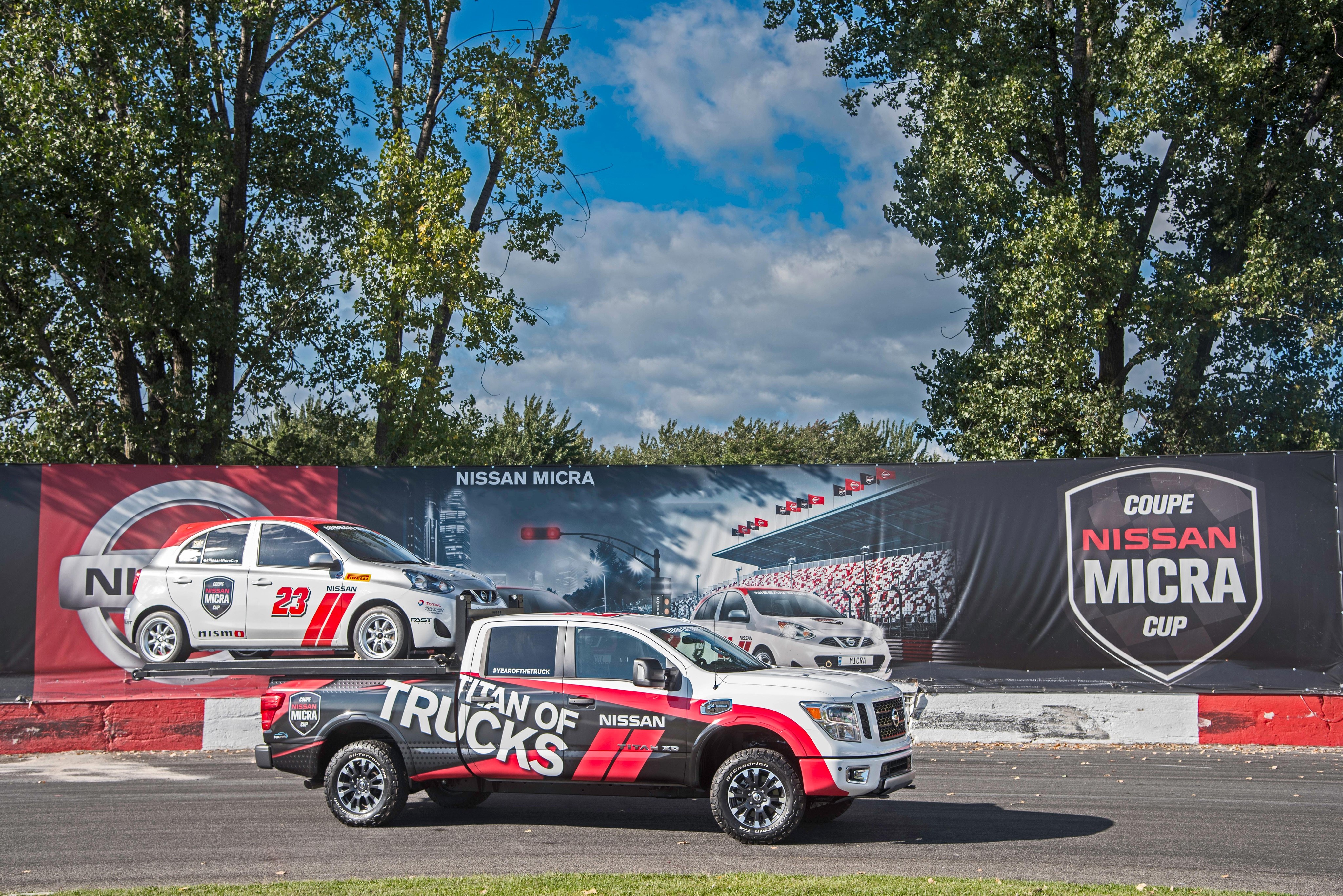Nissan Titan of Trucks and Nissan Micra Cup Banner HD Wallpaper