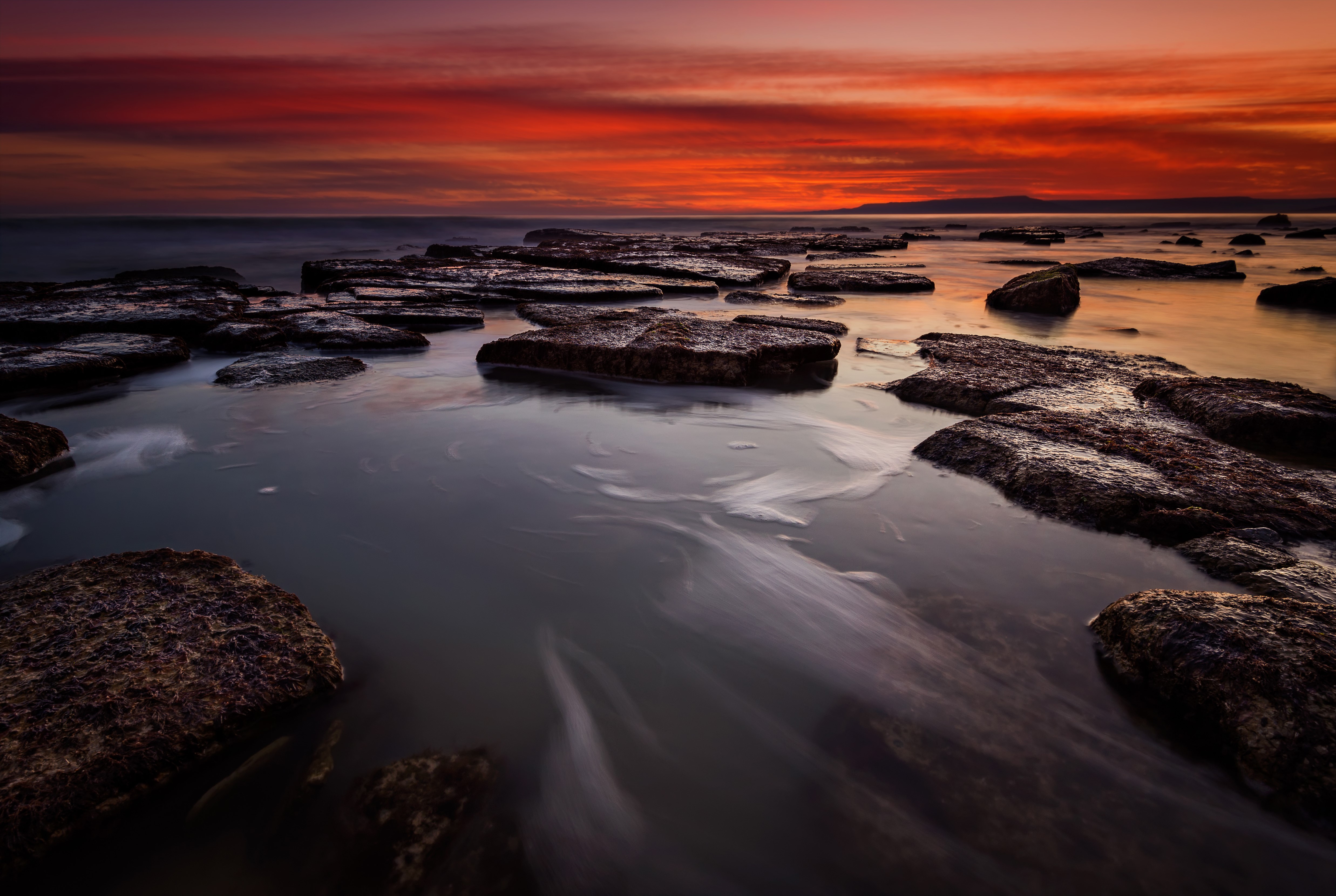 4K Sunset over Rocky Coastline in Bulgaria HD Wallpaper