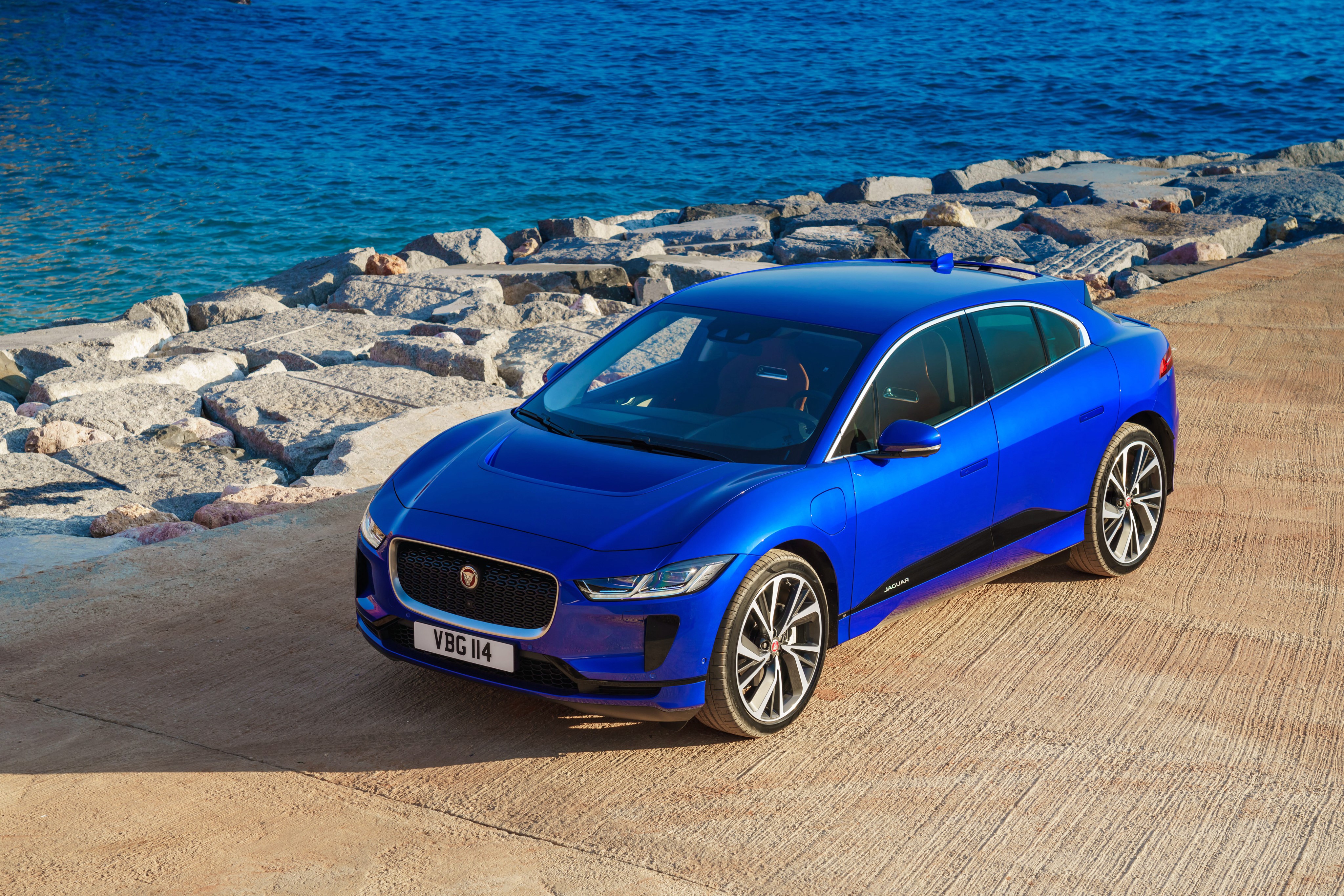 Blue Jaguar I-Pace EV400 AWD S Worldwide HD Wallpaper