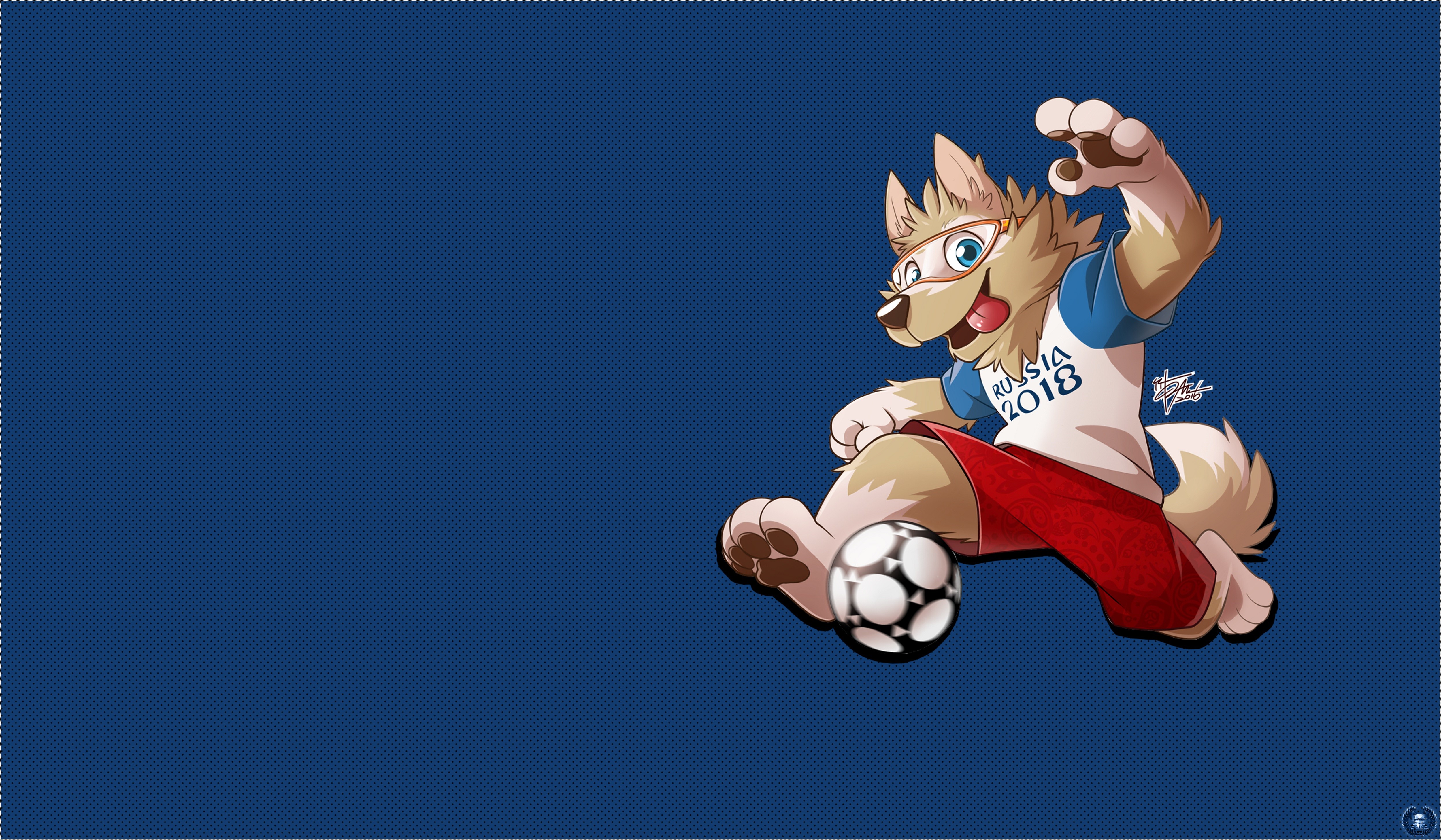 Zabivaka the Wolf Mascot from FIFA World Cup Russia 2018 HD Wallpaper