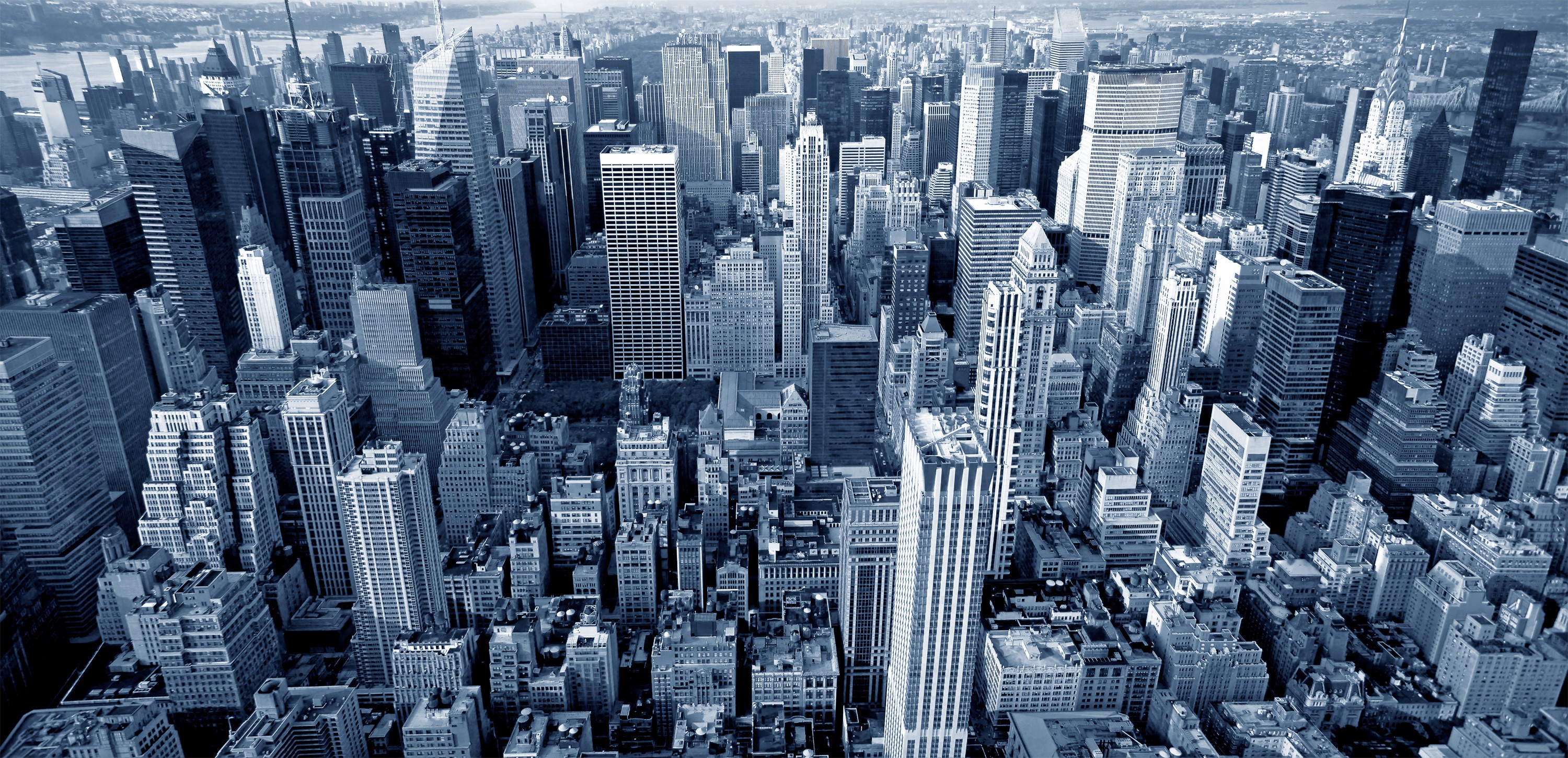 New York City Manhattan Skyscrapers Aerial View HD Wallpaper