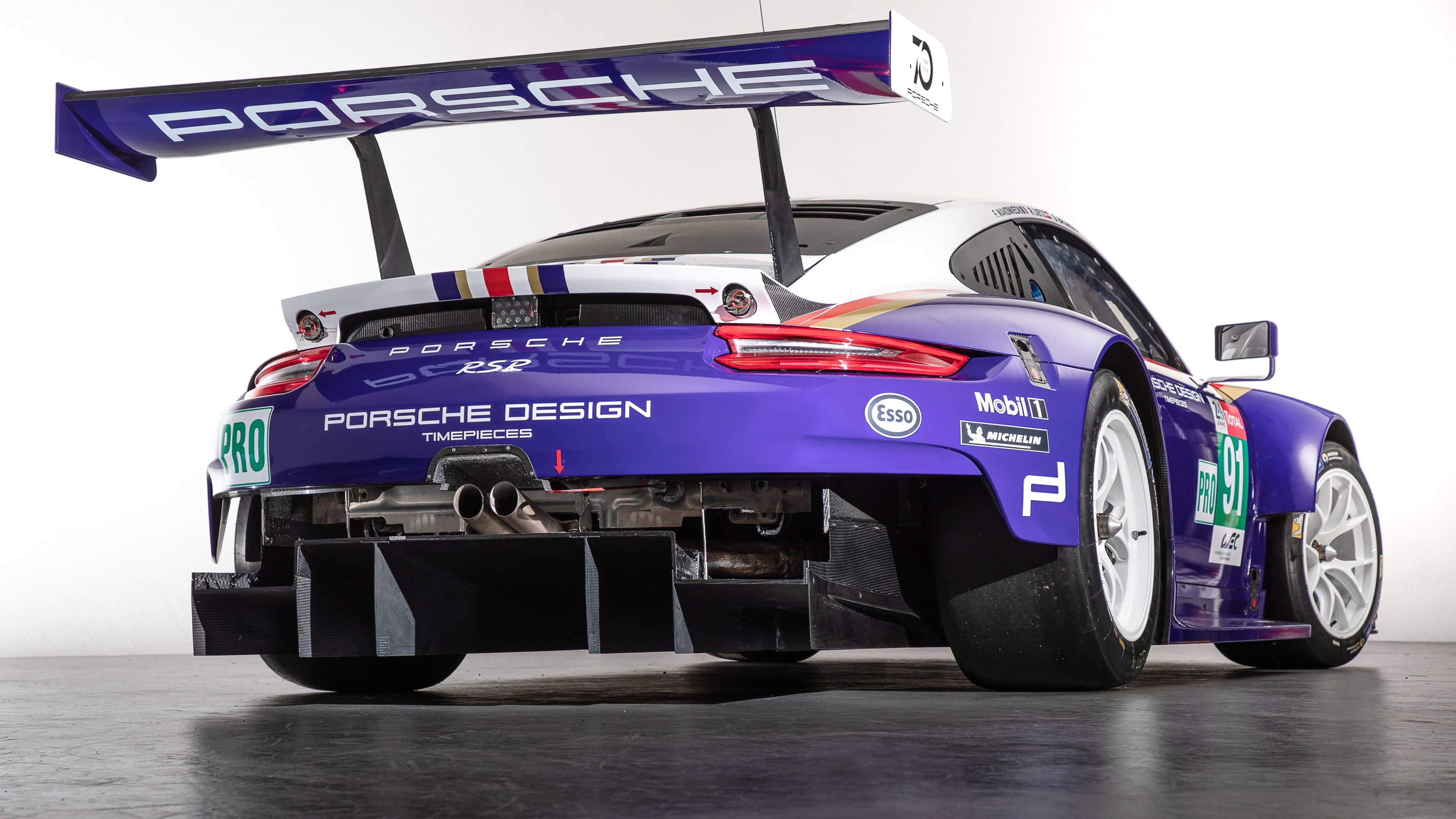 4K 2018 911 RSR Porsche back view HD Wallpaper