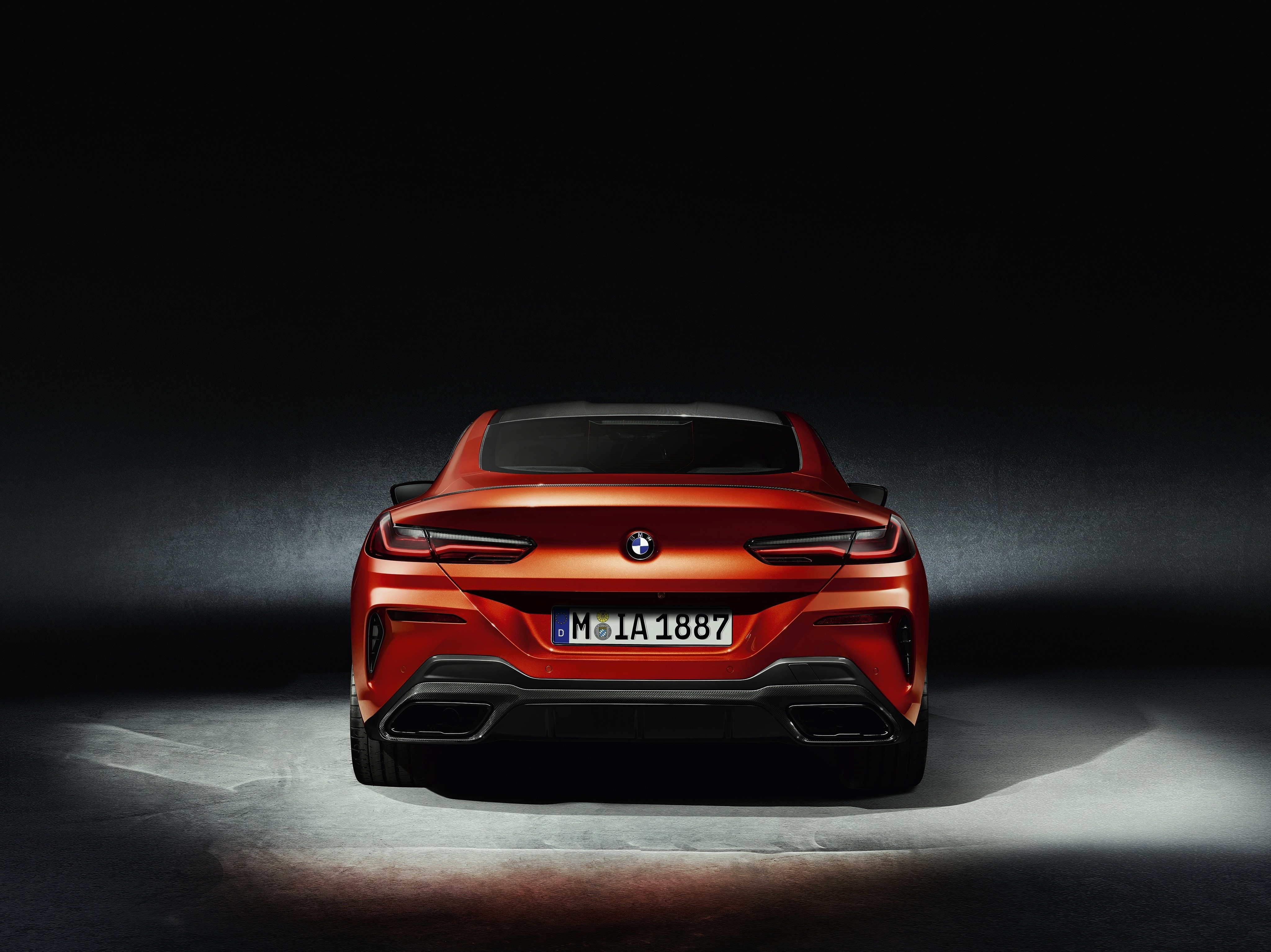 4K BMW 8-Series Coupe back view HD Wallpaper
