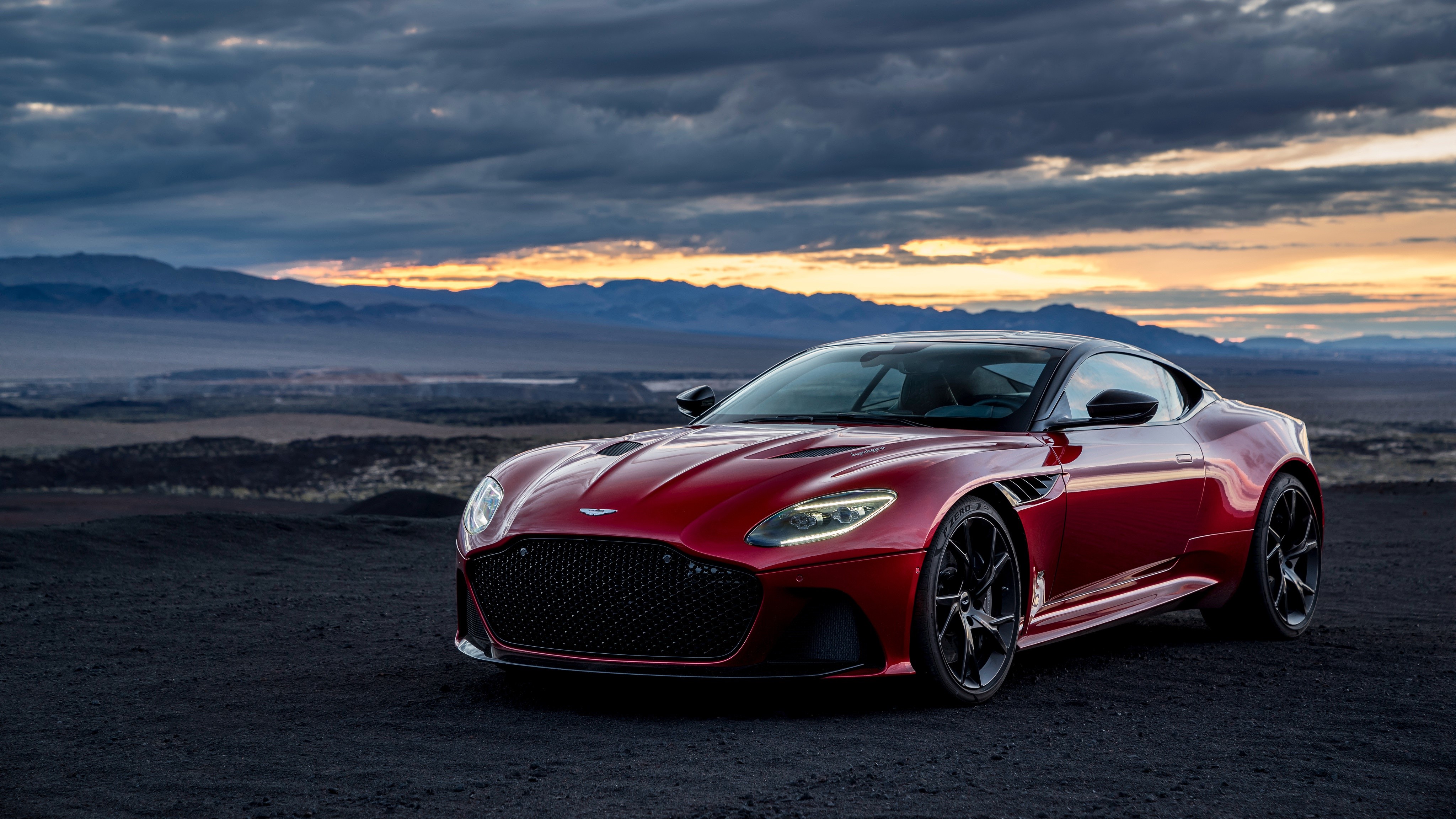 Red Aston Martin DBS 2018 Superleggera HD Wallpaper
