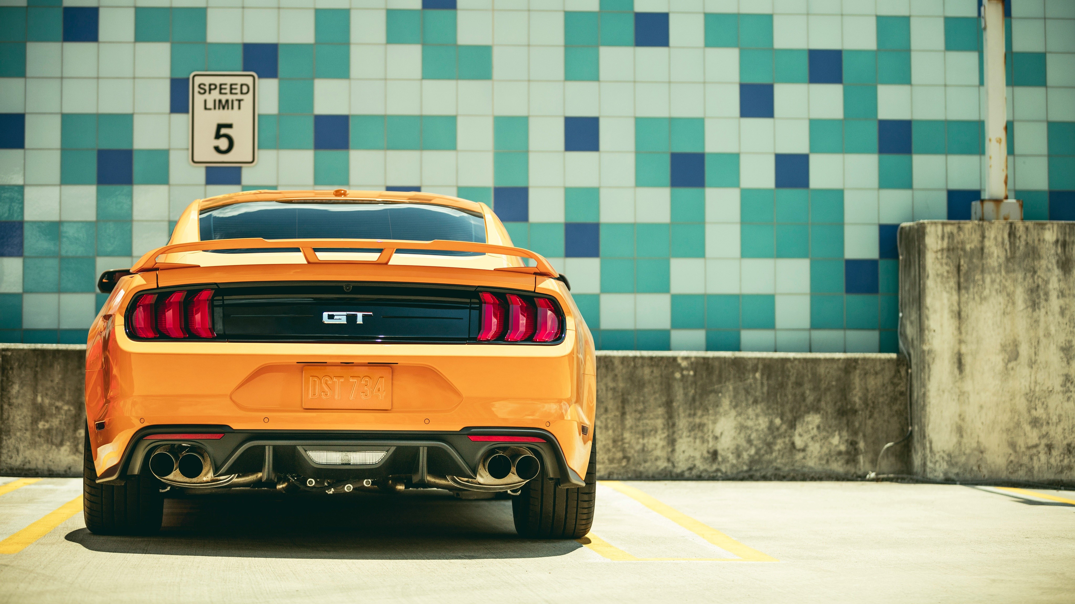 Ford Mustang GT 2018 Fastback Sports, back view HD Wallpaper