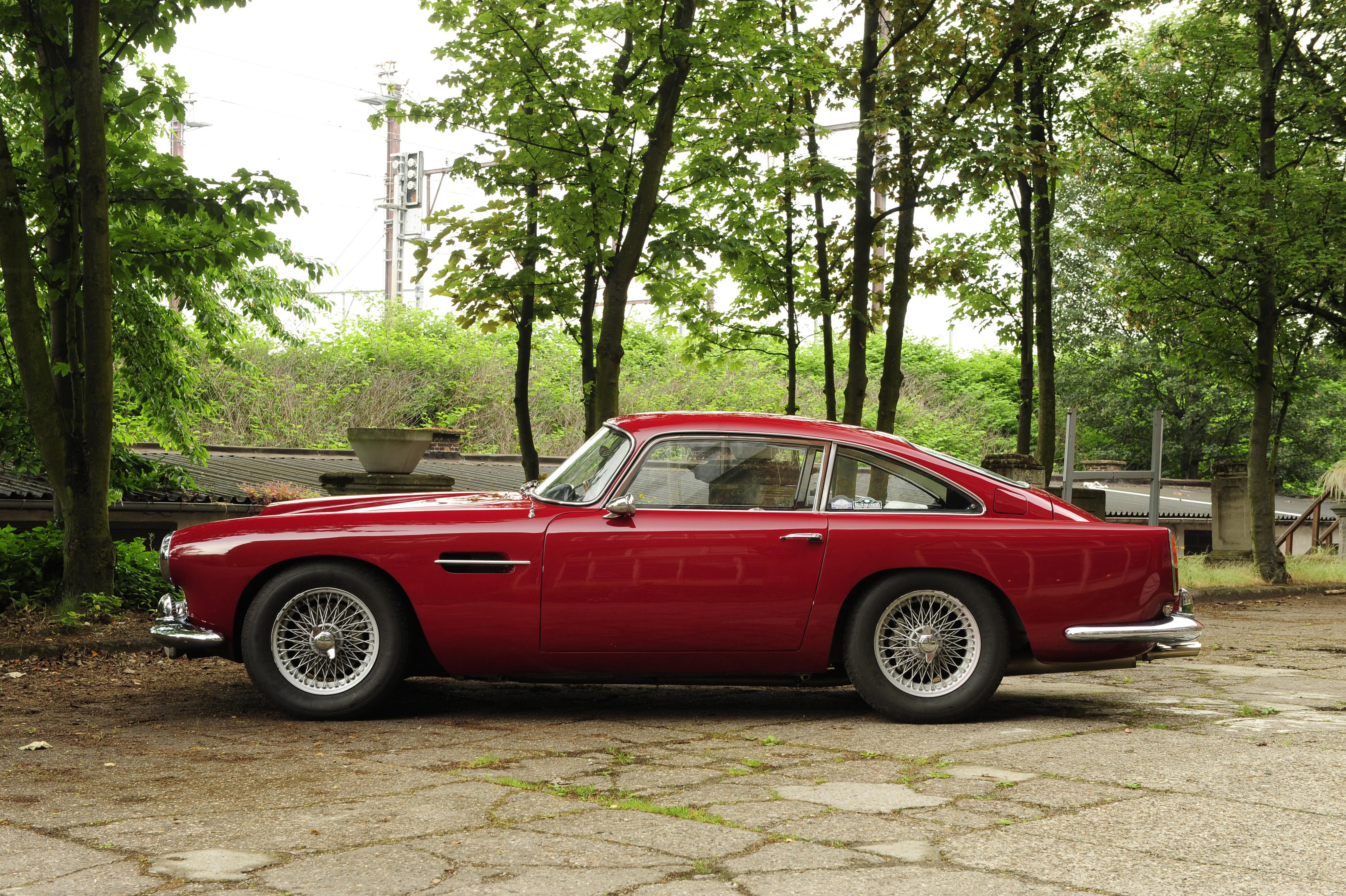 Red Aston Martin DB4 Worldwide Touring HD Wallpaper