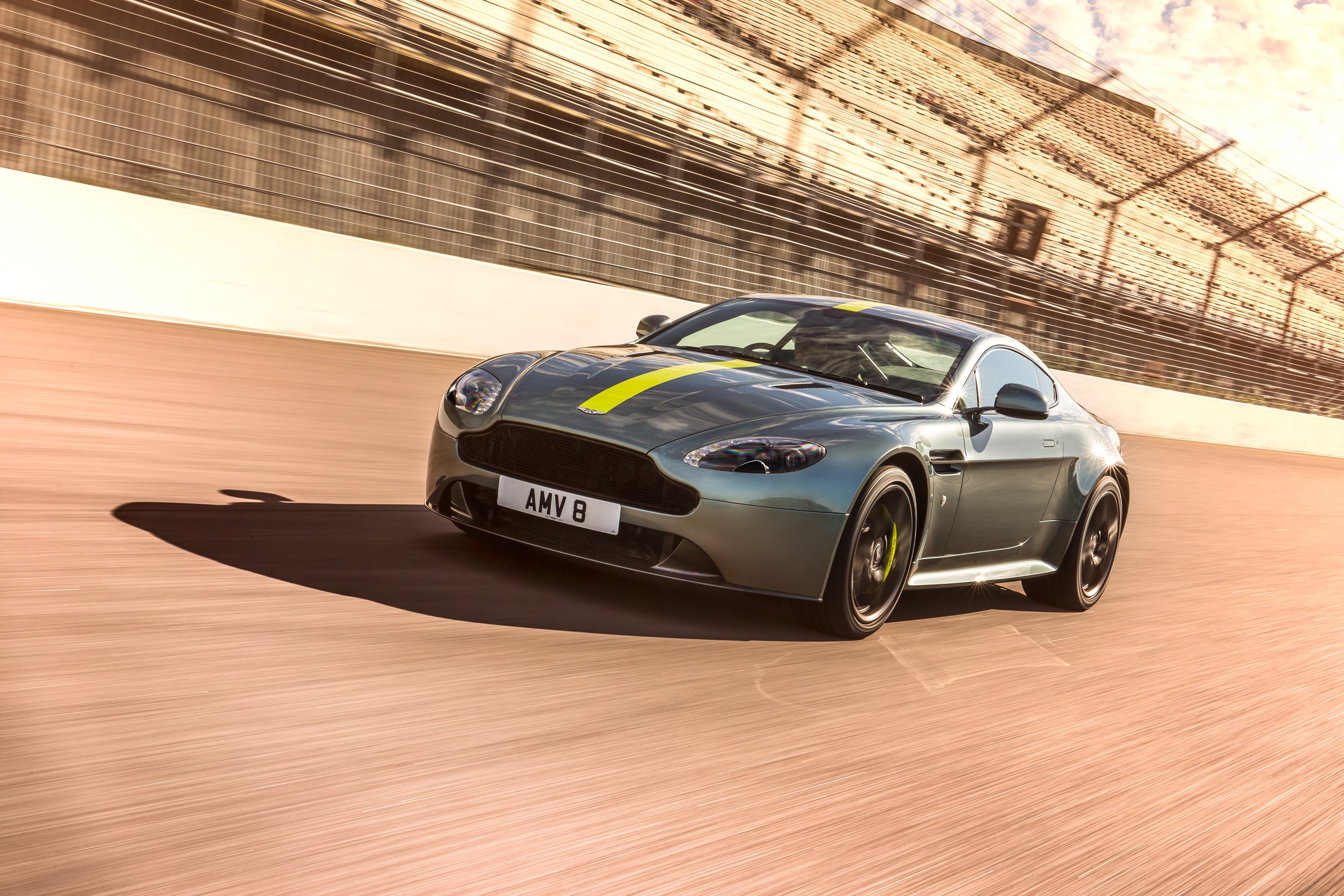 Aston Martin Vantage AMR on a Racetrack HD Wallpaper