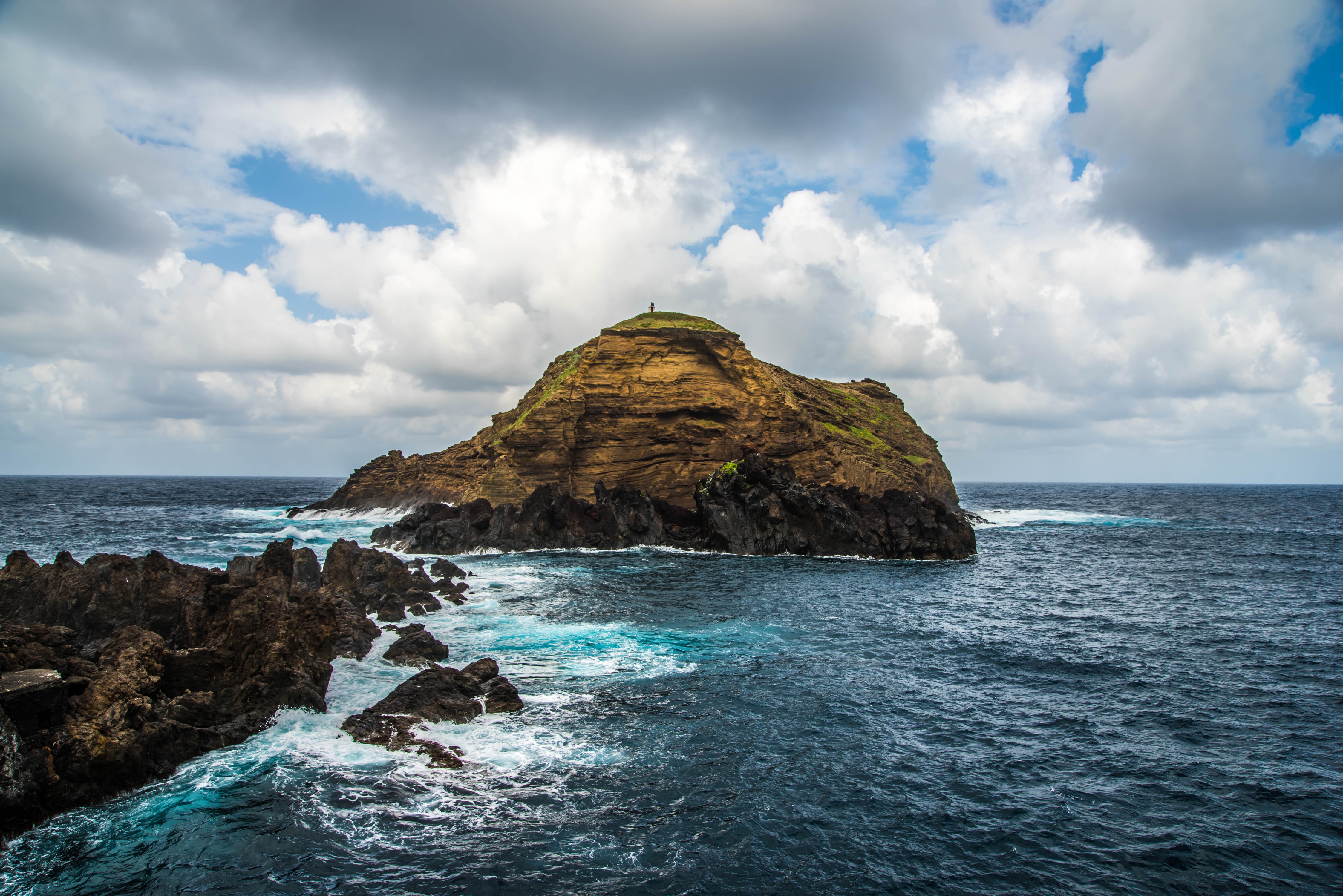 4K Porto Moniz Madeira Islands Sea Crag Clouds HD Wallpaper