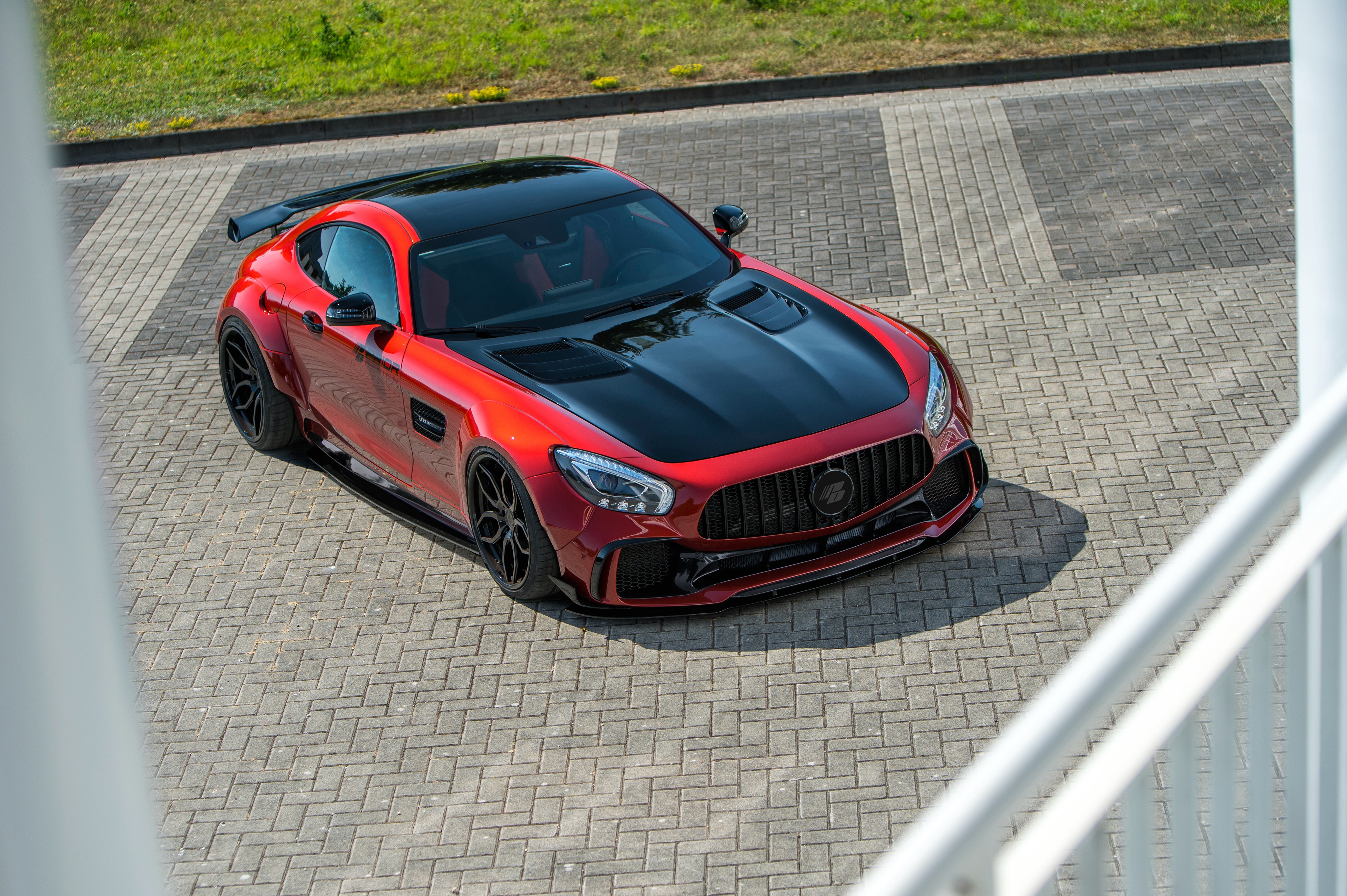 4K Red 2018 Prior-Design AMG GT S PD700GTR HD Wallpaper