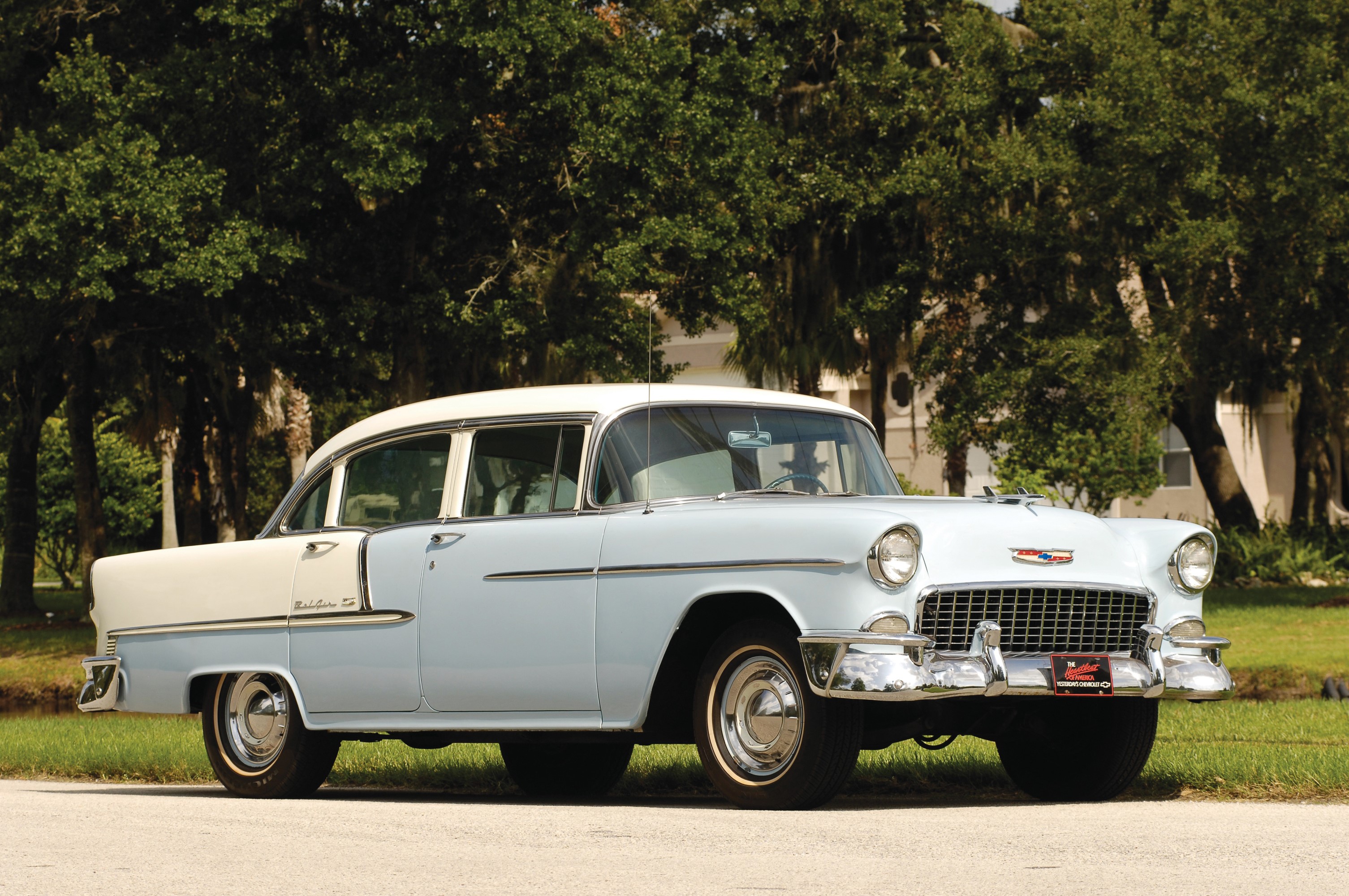 1955 Chevrolet Bel Air 4-door Sedan HD Wallpaper