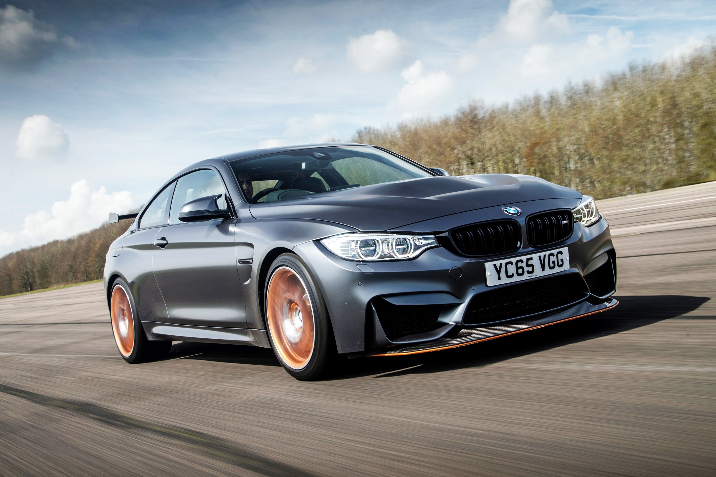 BMW M4 GTS F82 Coupe in motion HD Wallpaper