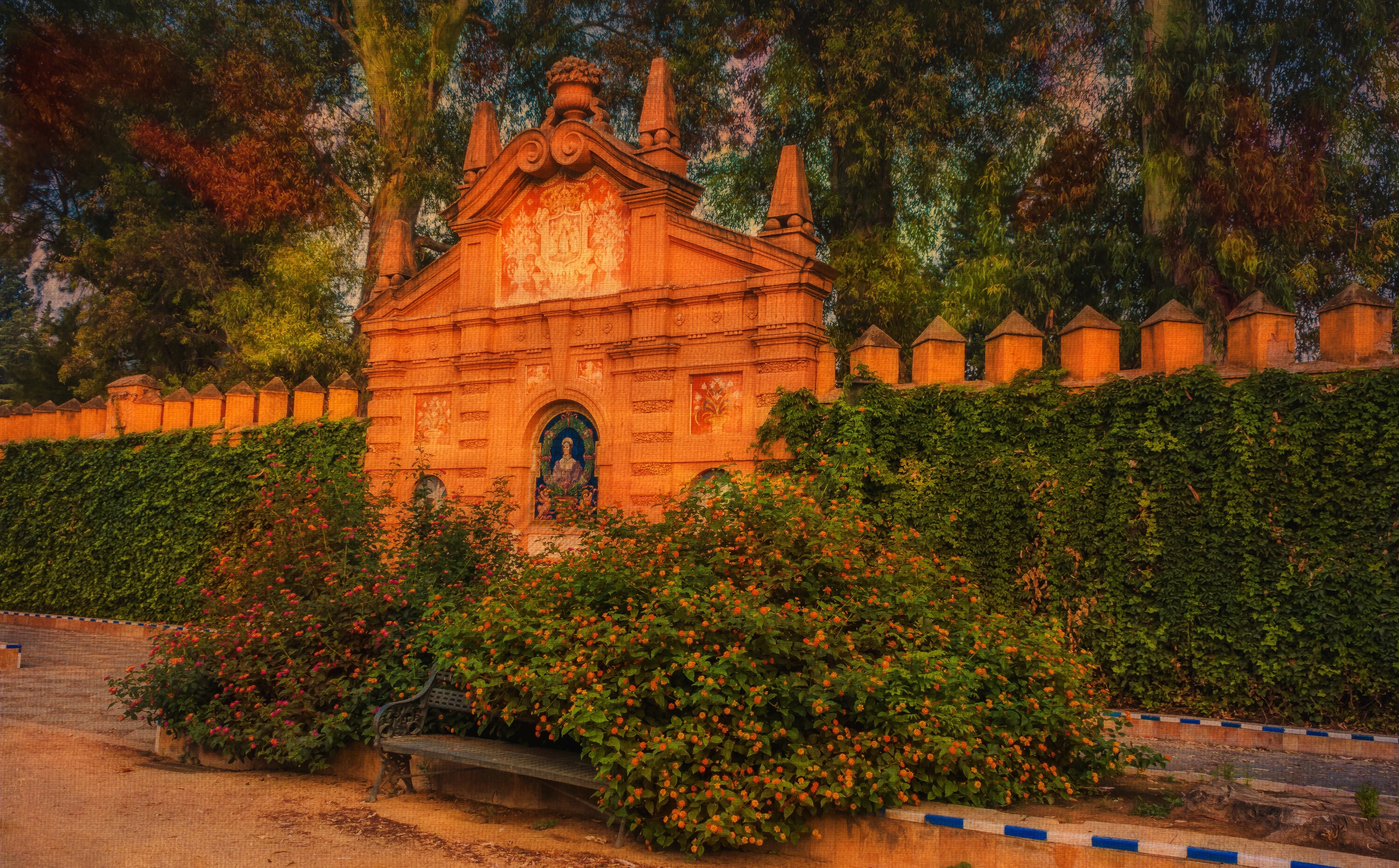 Murillo Gardens, Spain HD Wallpaper