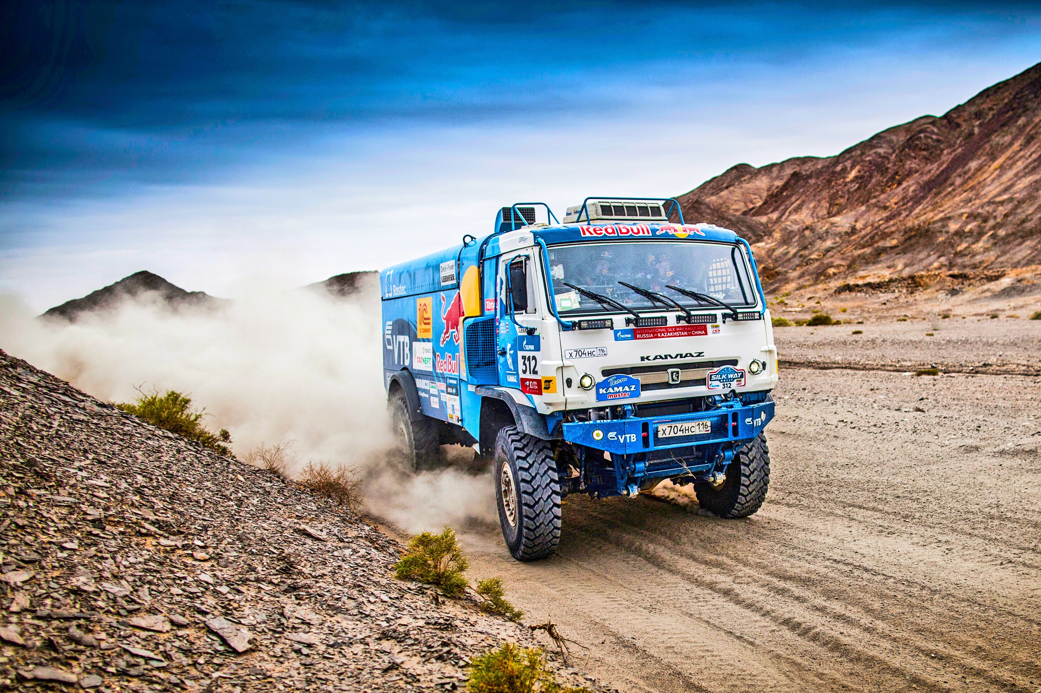 KAMAZ Truck 312 Rallying in Silk Way Rally HD Wallpaper