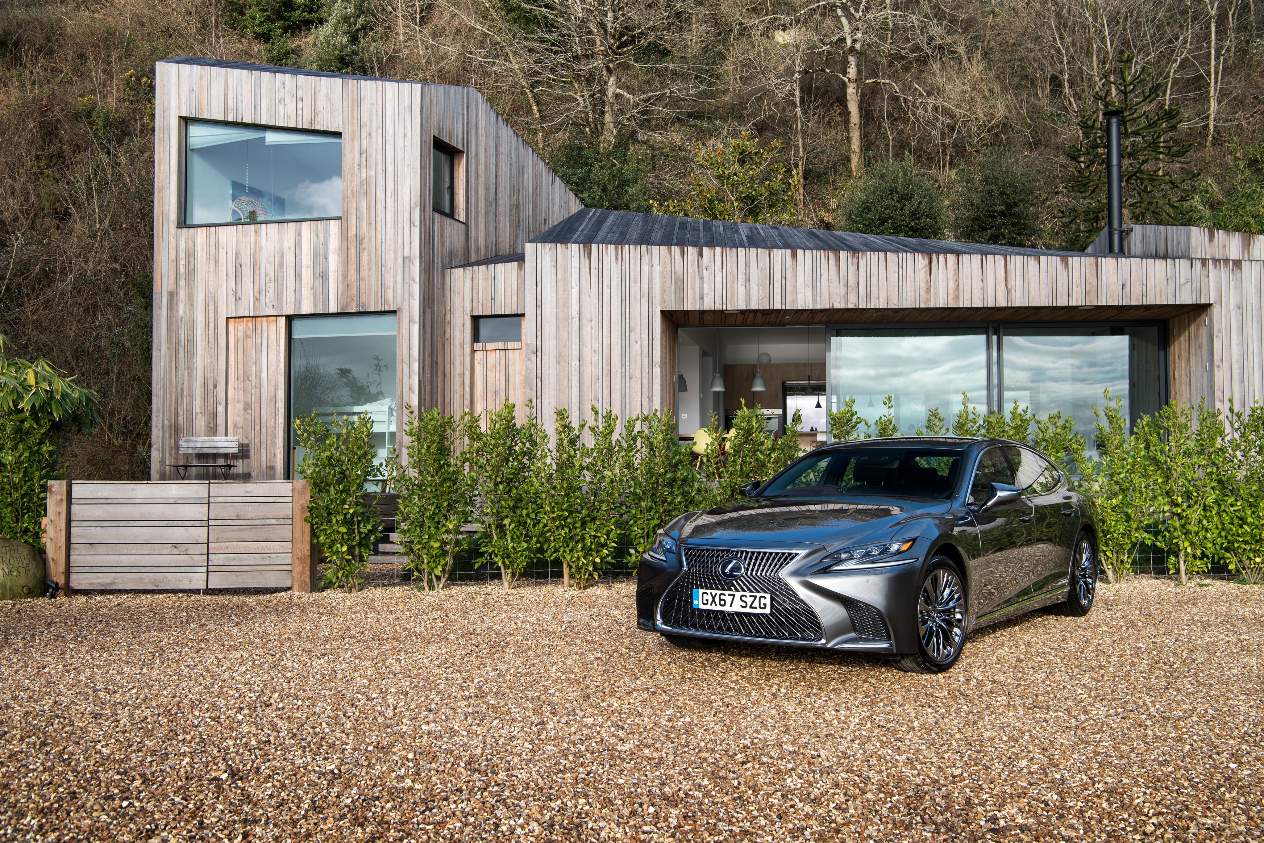 Grey 2018 Lexus LS 500h AWD HD Wallpaper
