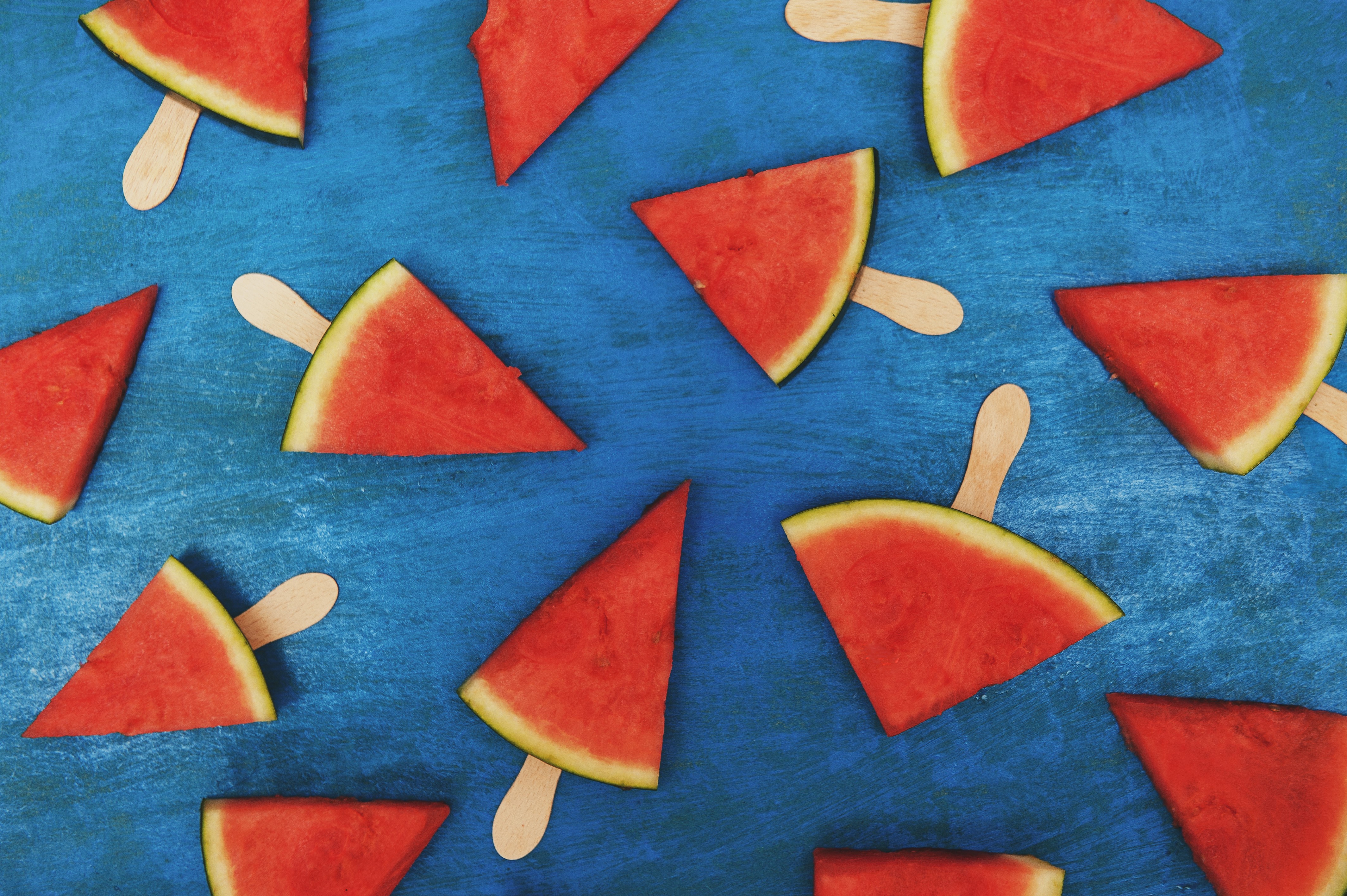 Watermelon slices on sticks HD Wallpaper