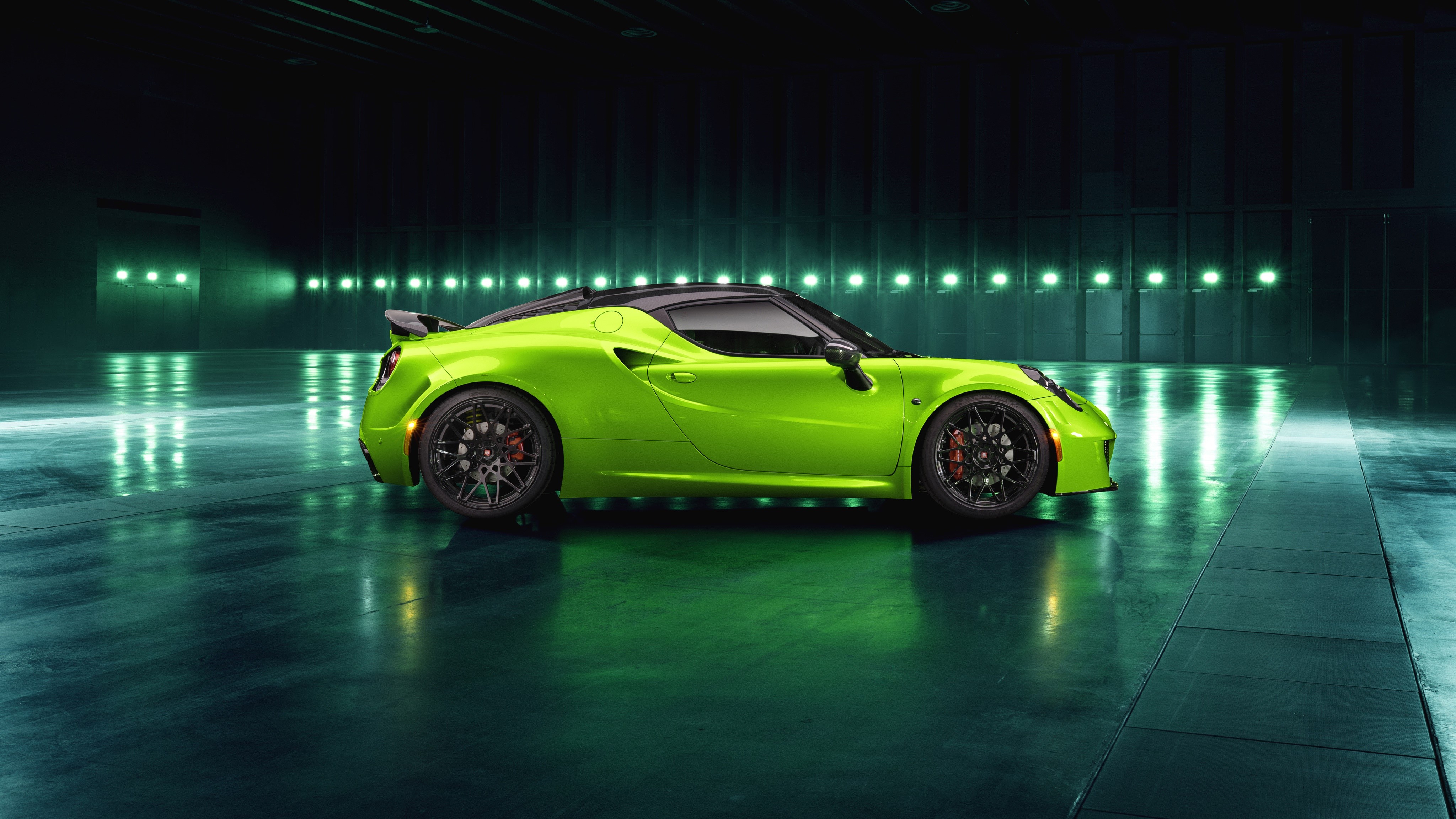 Green Alfa Romeo 4C Pogea Racing Centurion HD Wallpaper