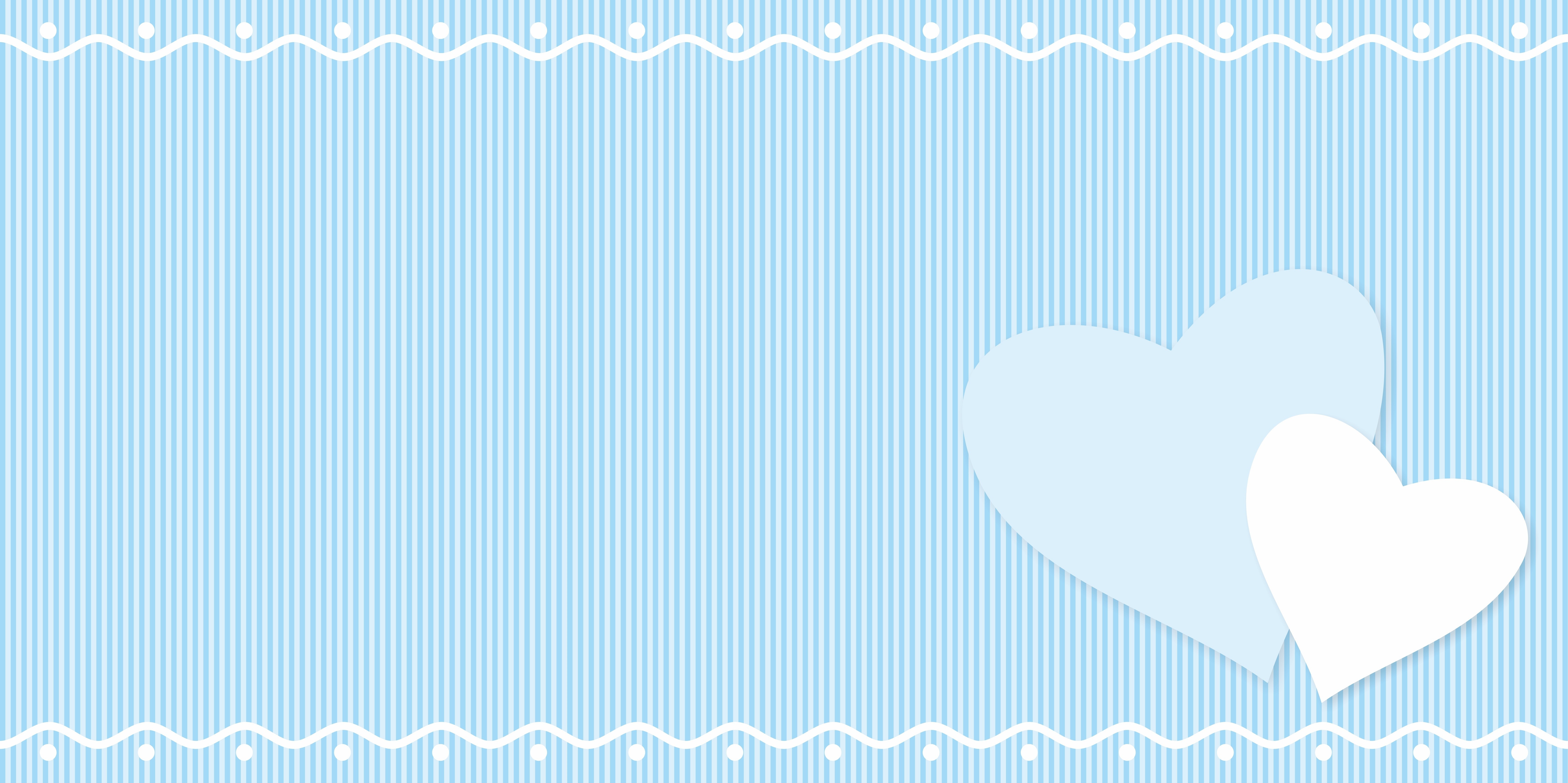 Blue striped background with two hearts HD Wallpaper