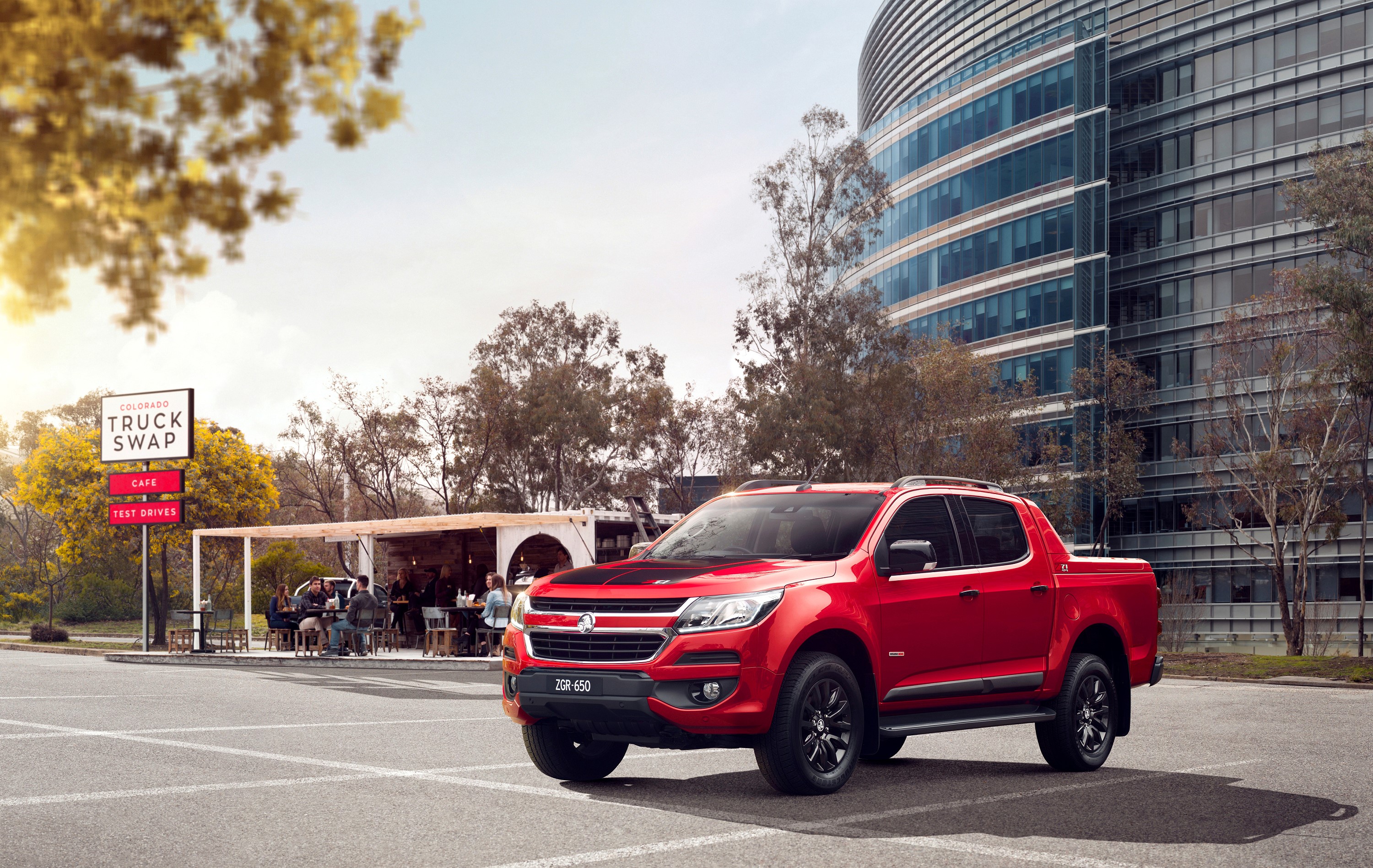 Red Holden Colorado Z71 Crew Cab Pickup Truck HD Wallpaper