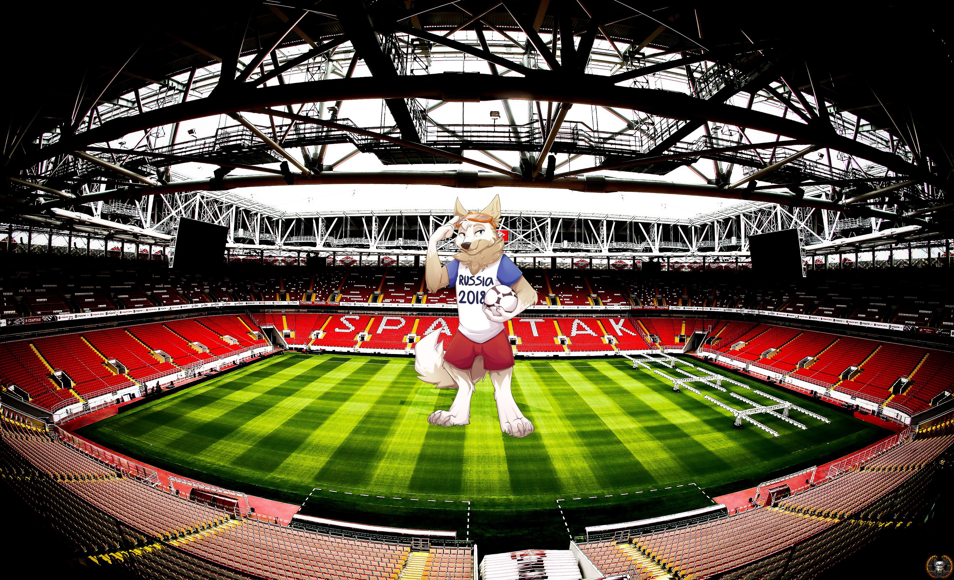 4K World Cup 2018 Mascotte in Stadium HD Wallpaper