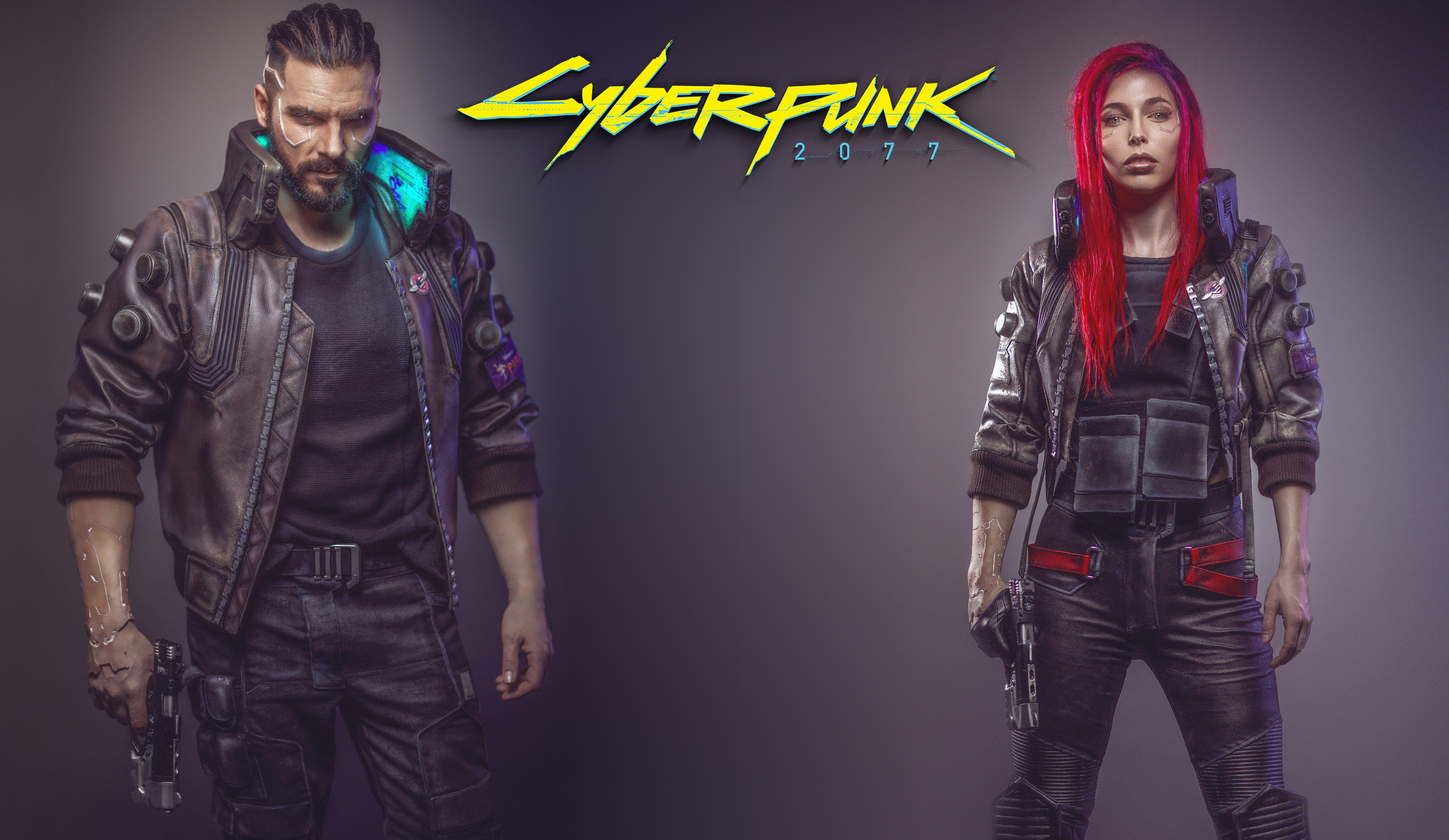 Cyberpunk 2077 Male and Female Characters HD Wallpaper