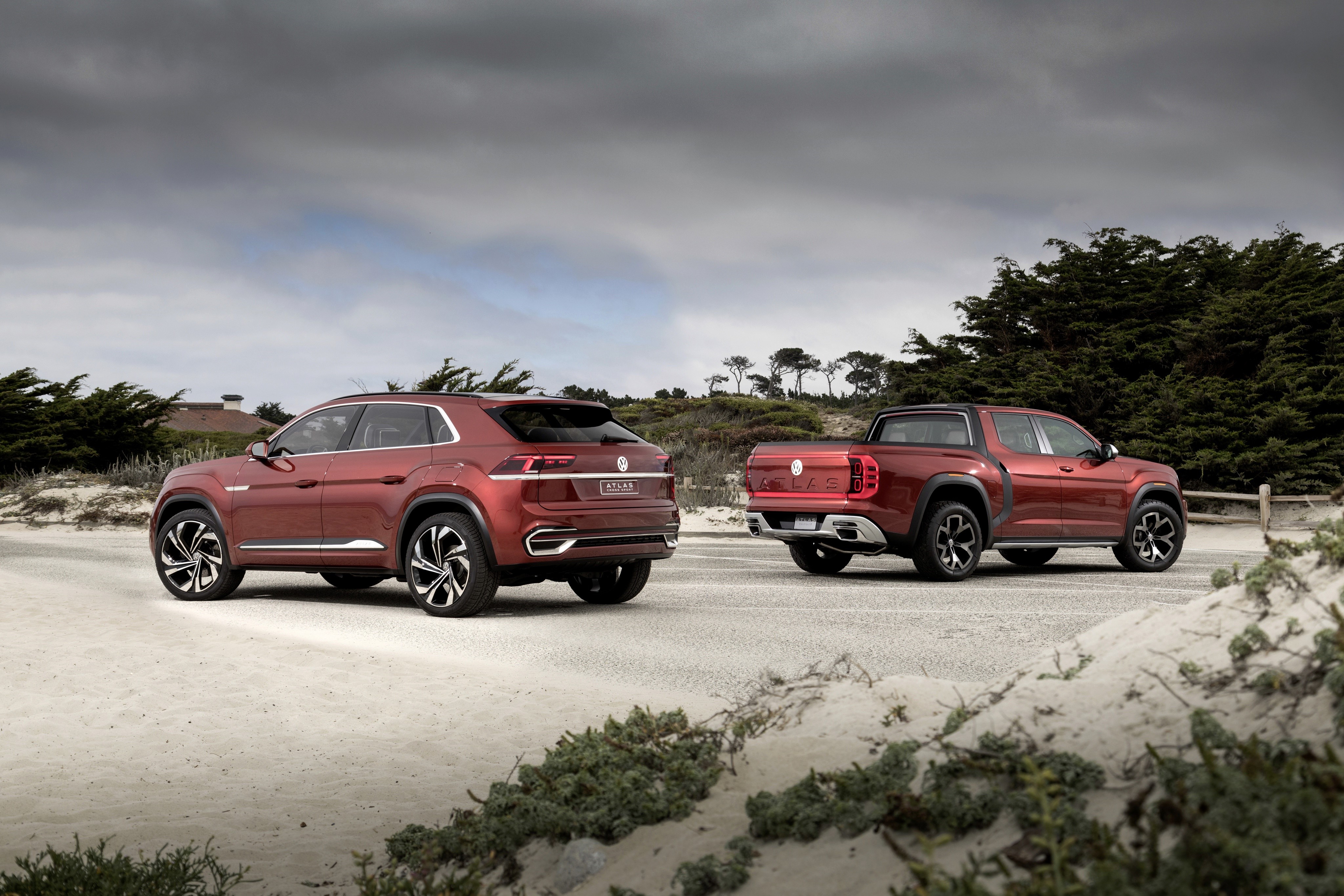 2018 Volkswagen Atlas Tanoak Concept and Atlas Cross Sport HD Wallpaper