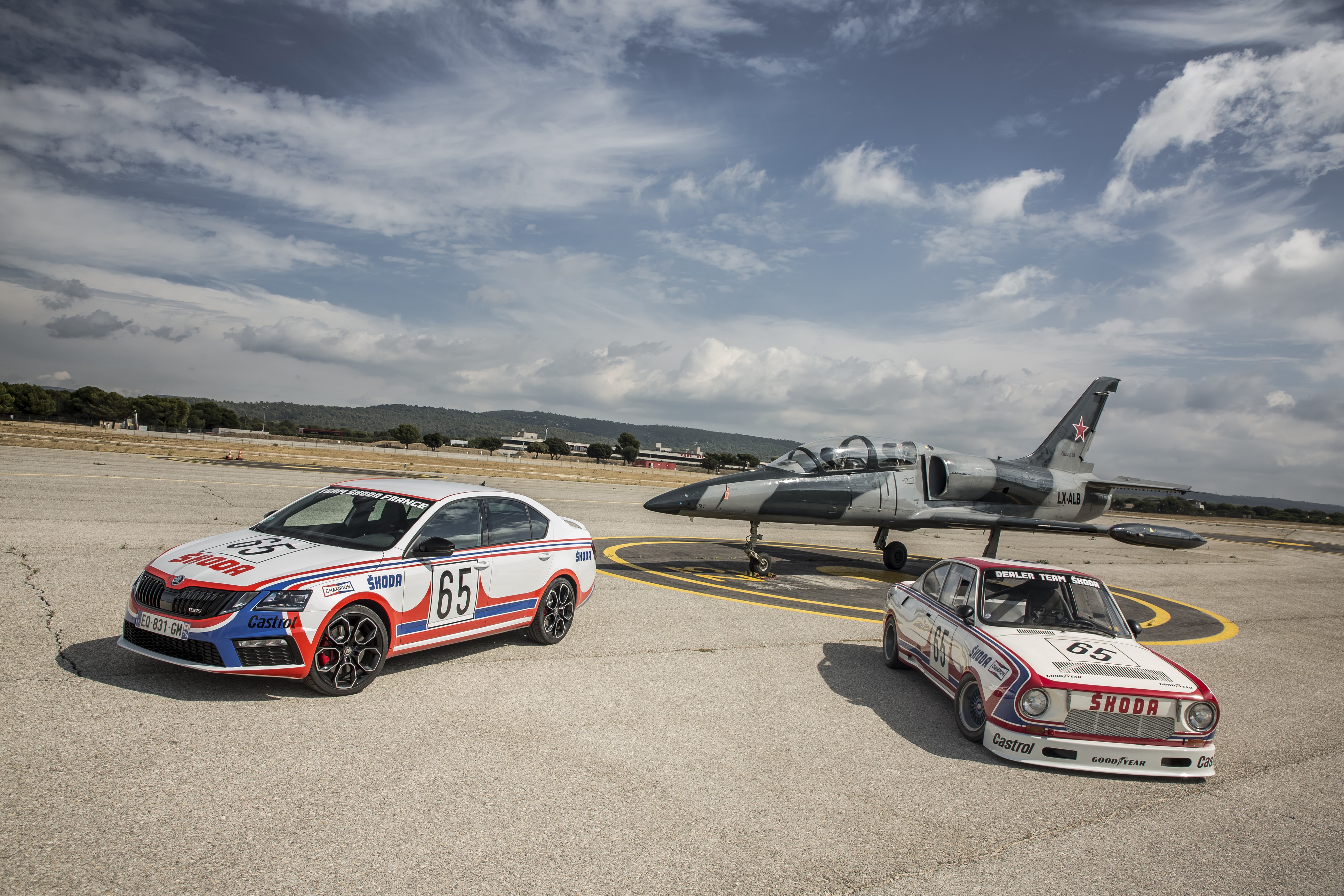 Skoda Octavia, 130 RS, and Jet Airplane HD Wallpaper