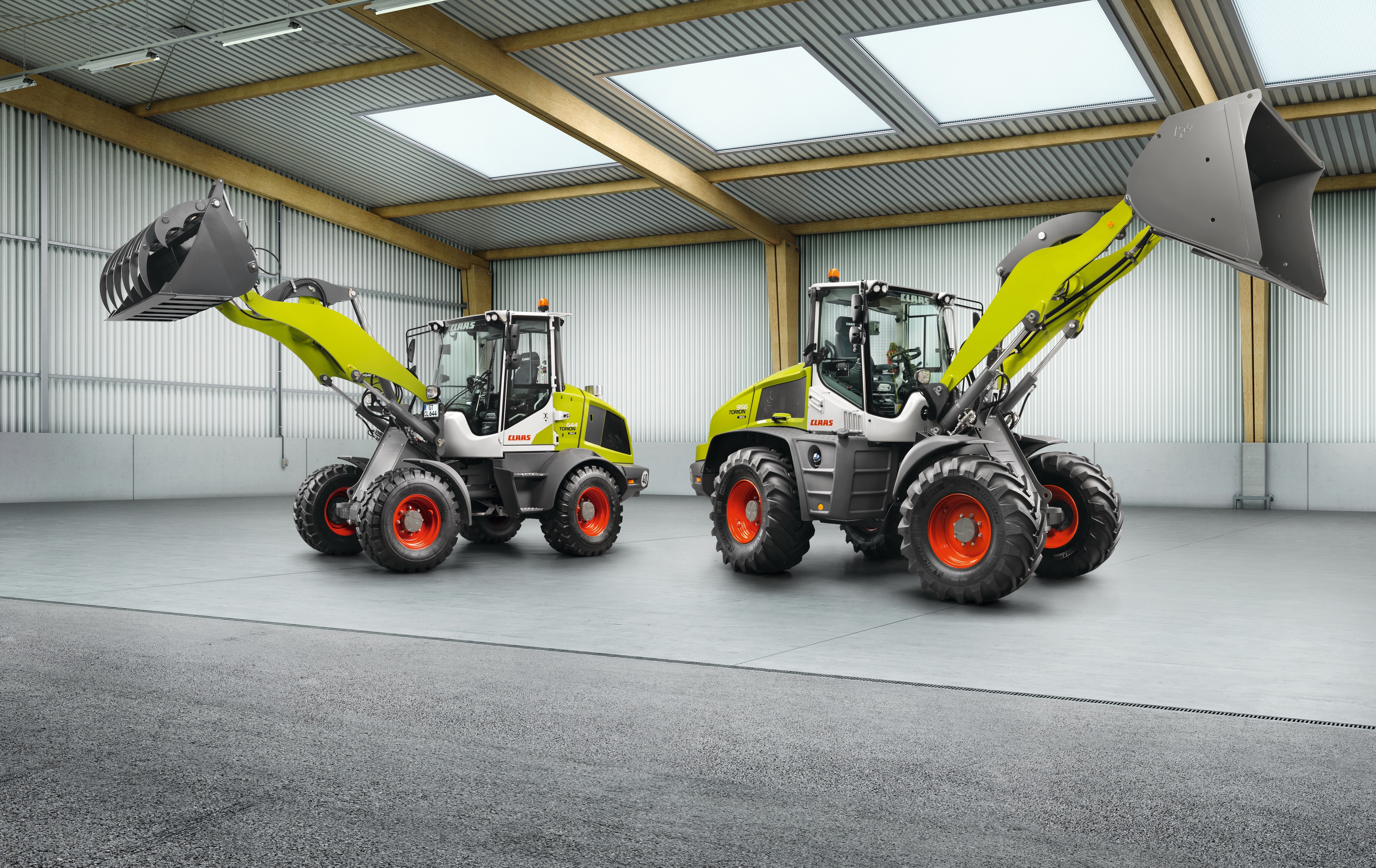 Two Claas Torion Sinus Wheel Loaders HD Wallpaper