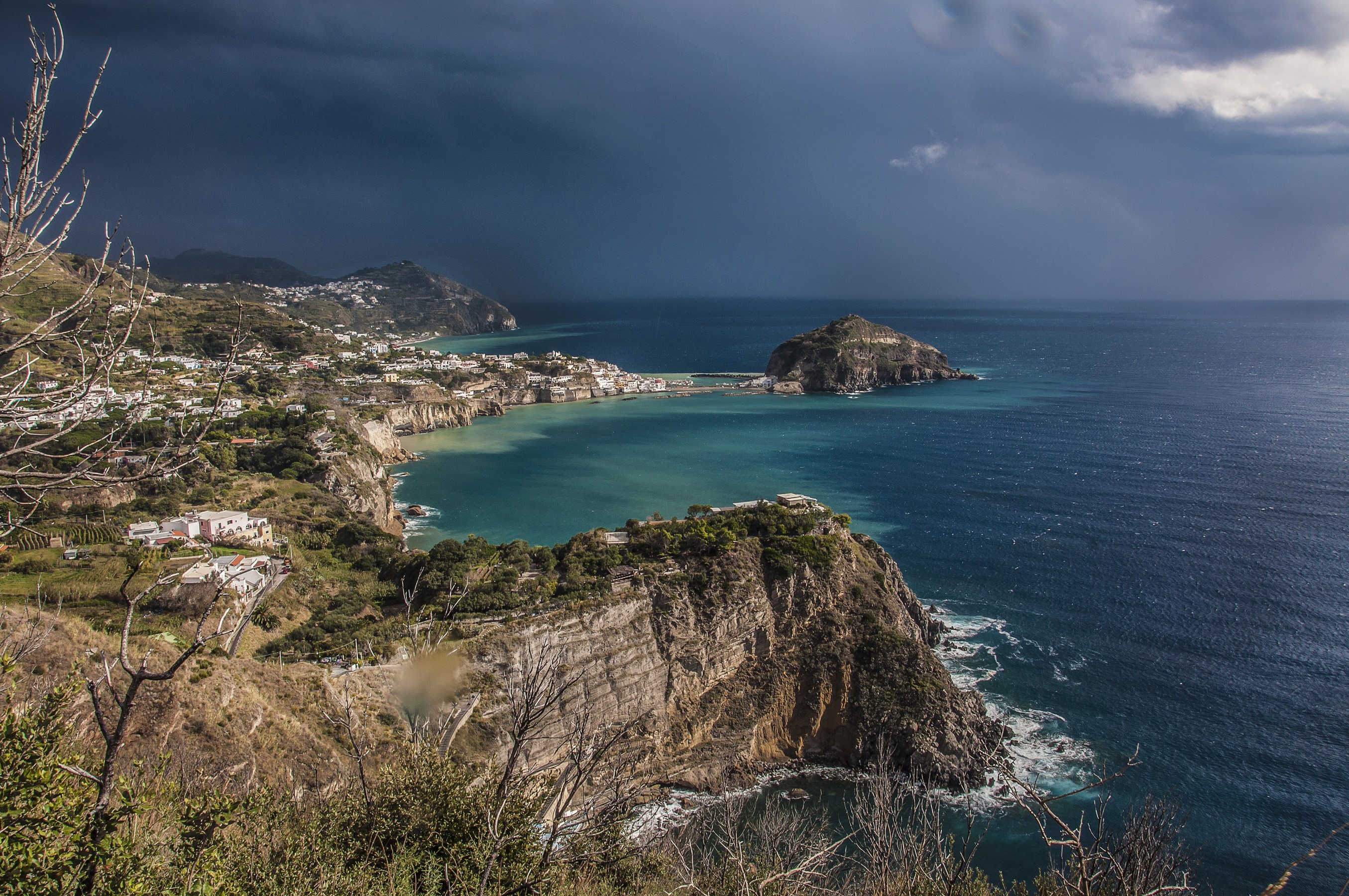 Panza Italy Sea Coastline and Bay View HD Wallpaper